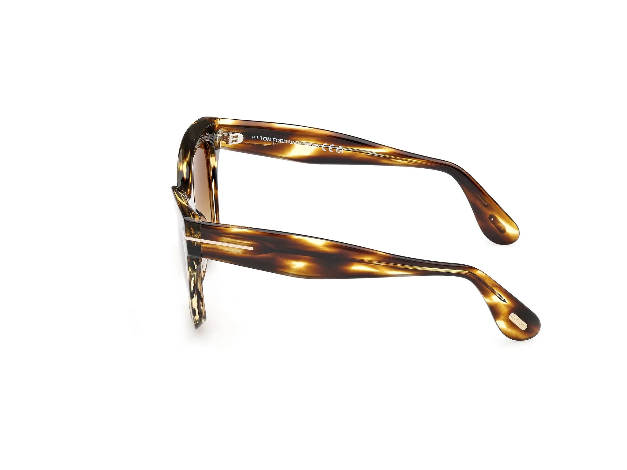 TOM FORD FT1217 ELVIRA 55F Occhiali da sole Acetato Havana Marrone Farfalla Normale - immagine 3