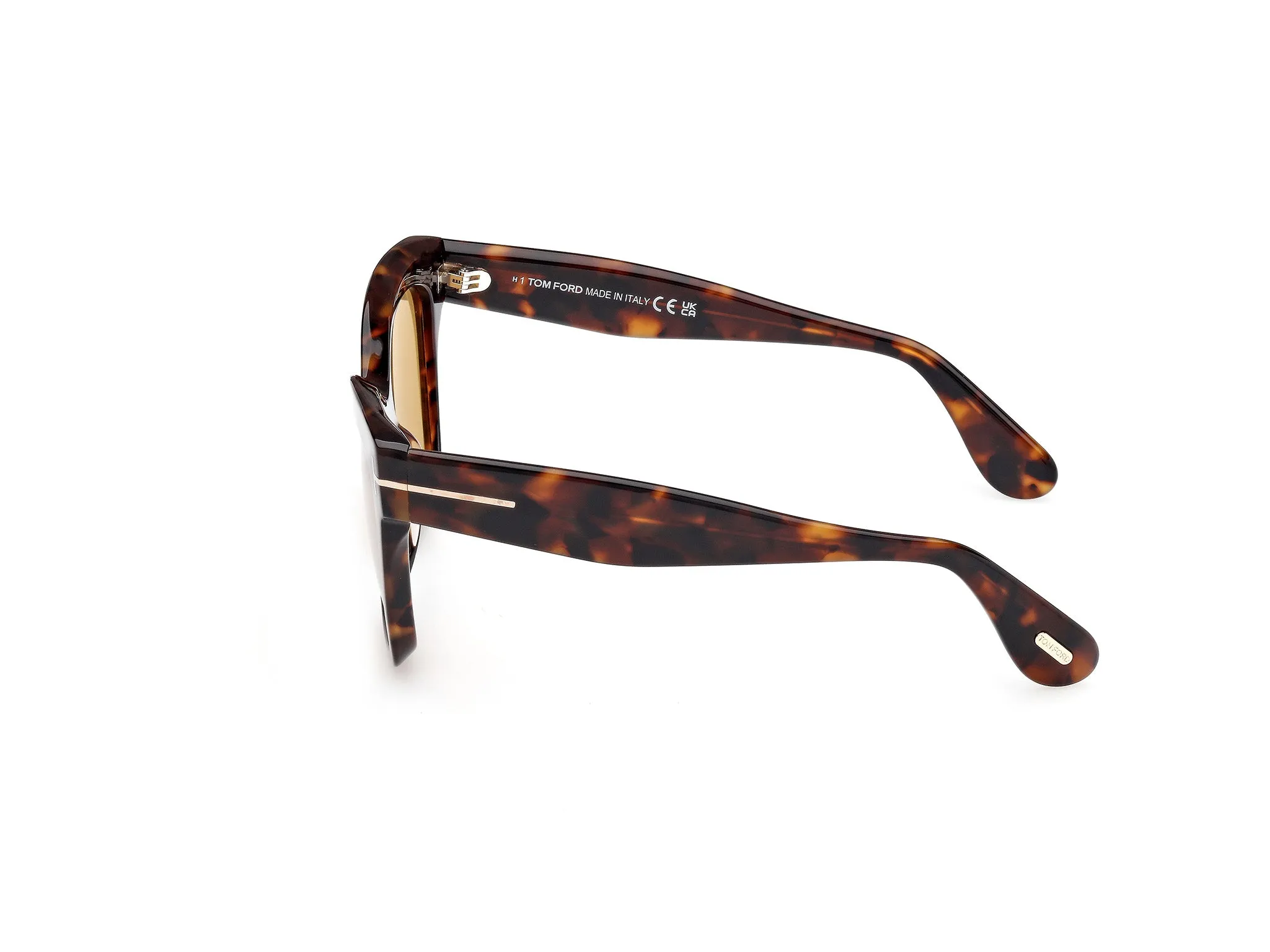TOM FORD FT1217 ELVIRA 52E Occhiali da sole Acetato Havana Marrone Farfalla Normale - immagine 3