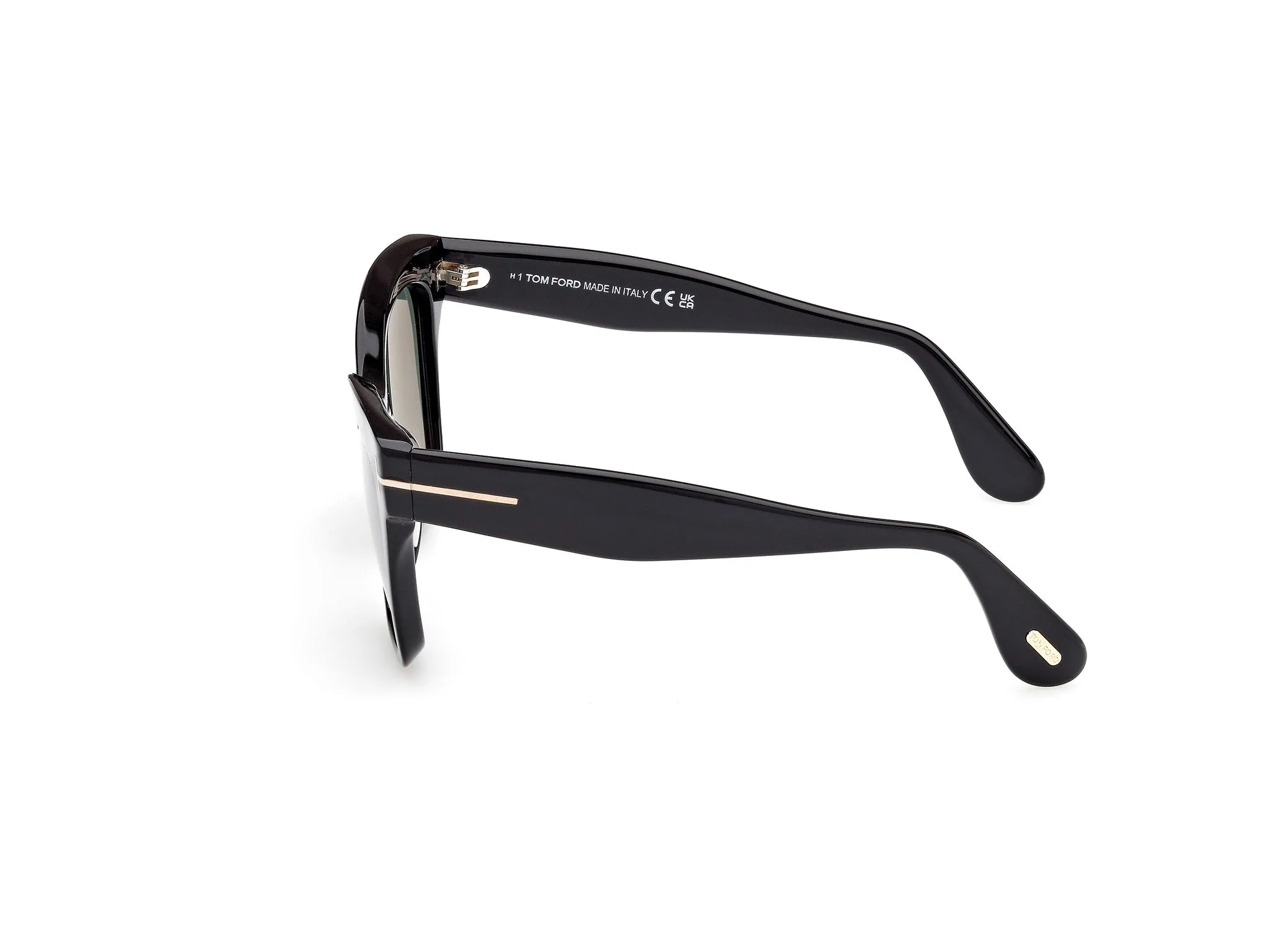TOM FORD FT1217 ELVIRA 01R Occhiali da sole Acetato Nero Verde Farfalla Polarizzata - immagine 3