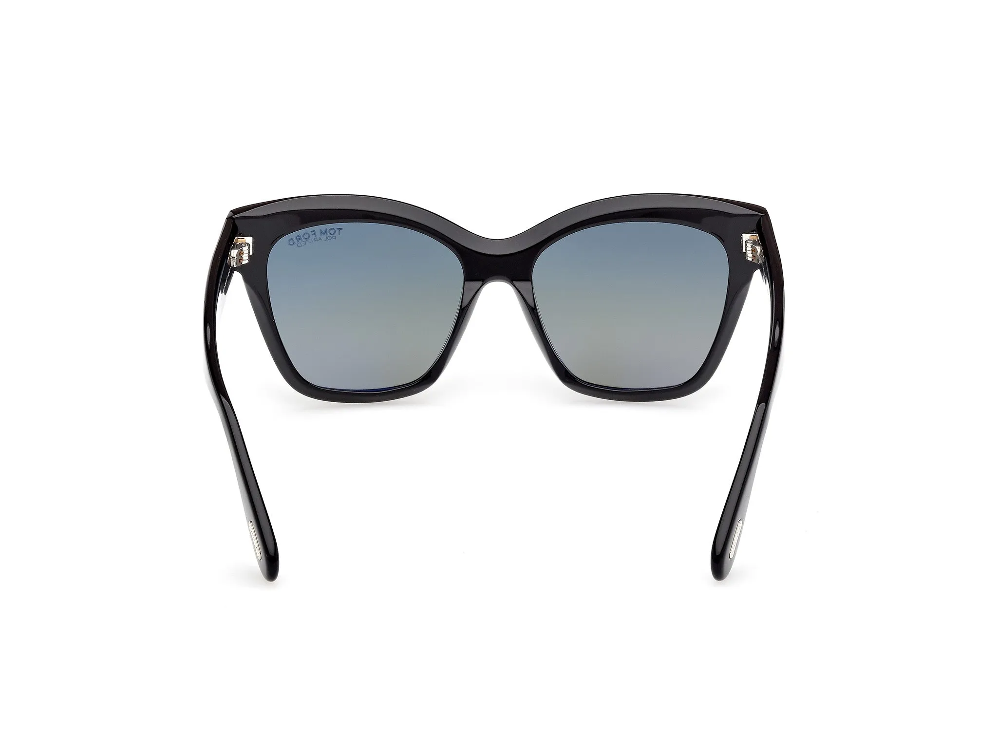 TOM FORD FT1217 ELVIRA 01R Occhiali da sole Acetato Nero Verde Farfalla Polarizzata - immagine 4