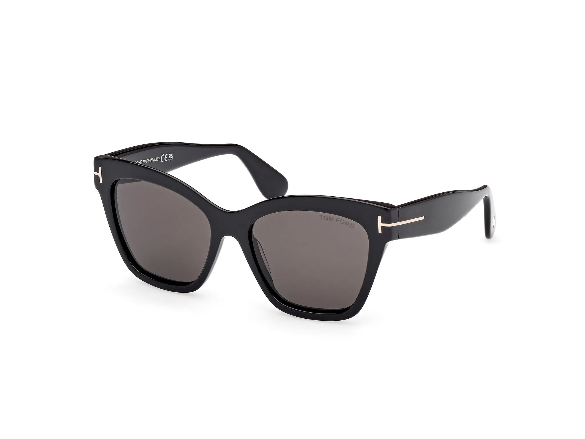 TOM FORD FT1217 ELVIRA 01A Occhiali da sole Acetato Nero Fumo Farfalla Normale - immagine 1
