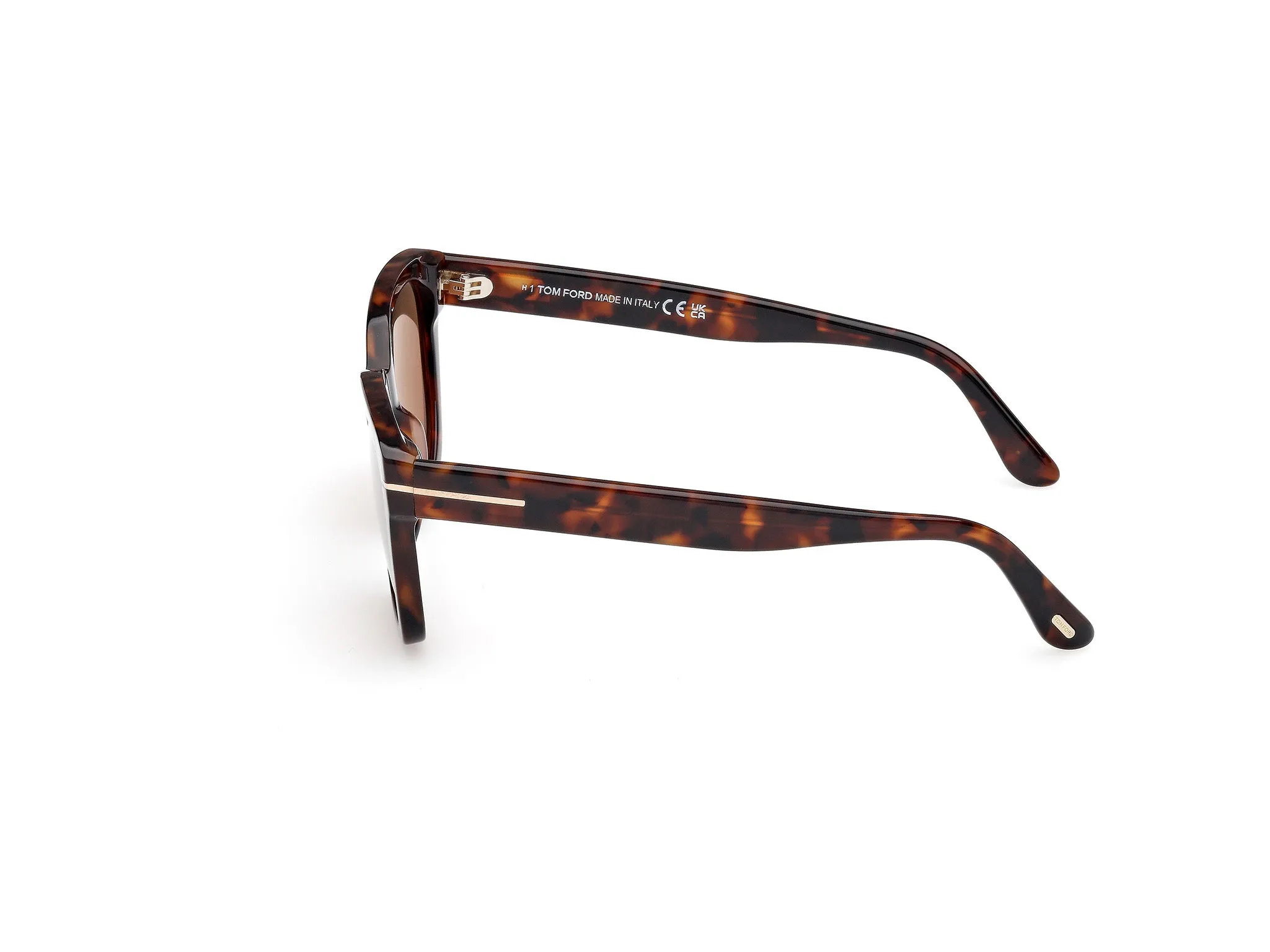TOM FORD FT1216 HAYLAY 52H Occhiali da sole Acetato Havana Marrone Squadrata Polarizzata - immagine 3