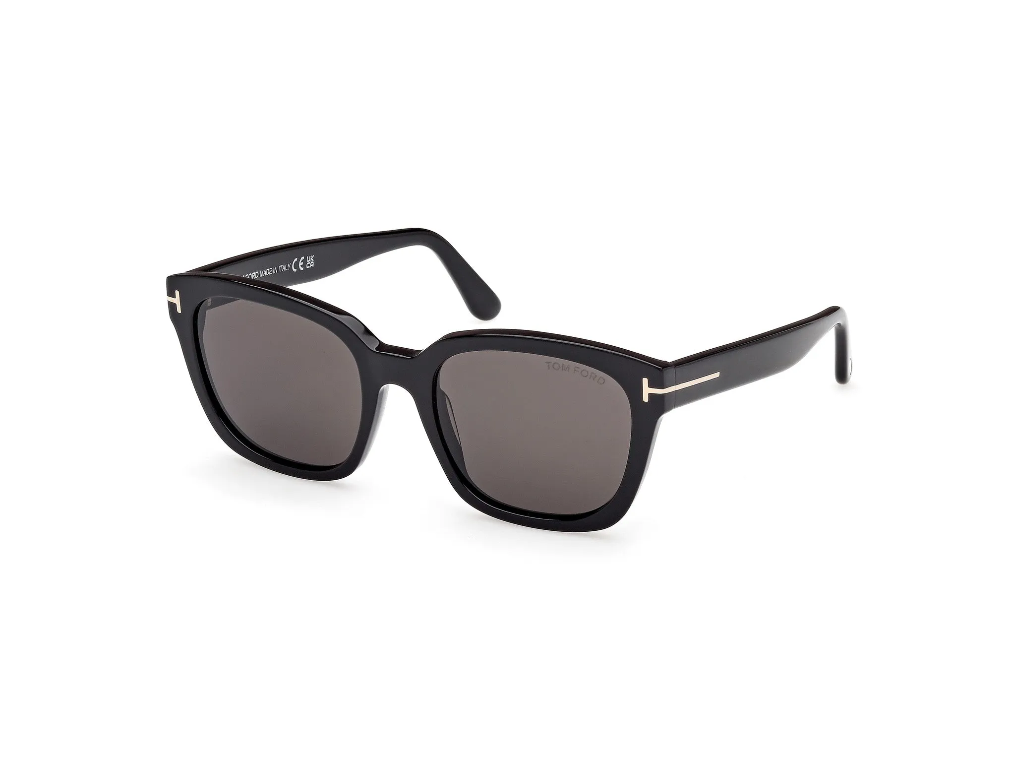 TOM FORD FT1216 HAYLAY 01A Occhiali da sole Acetato Nero Fumo Squadrata Normale - immagine 1