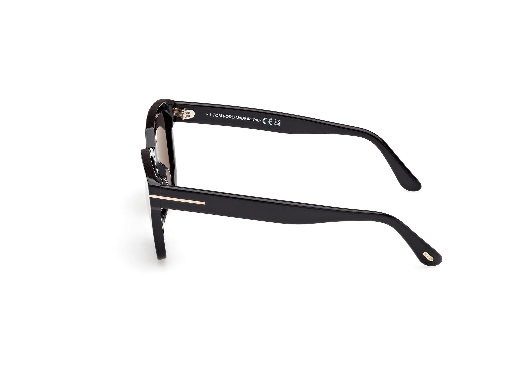 TOM FORD FT1216 HAYLAY 01A Occhiali da sole Acetato Nero Fumo Squadrata Normale - immagine 3