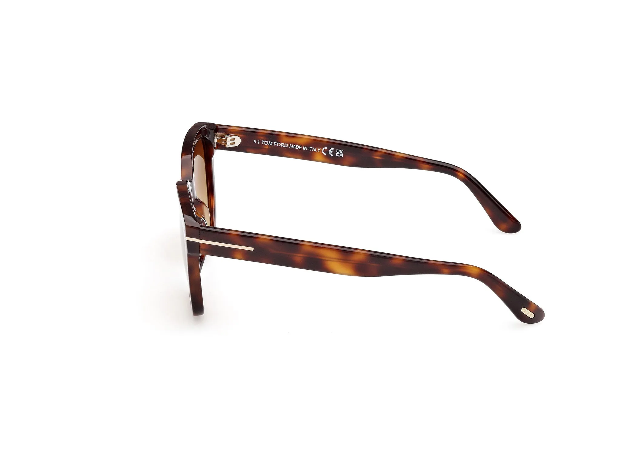 TOM FORD FT1216 HAYLAY 53F Occhiali da sole Acetato Havana Marrone Squadrata Normale - immagine 3