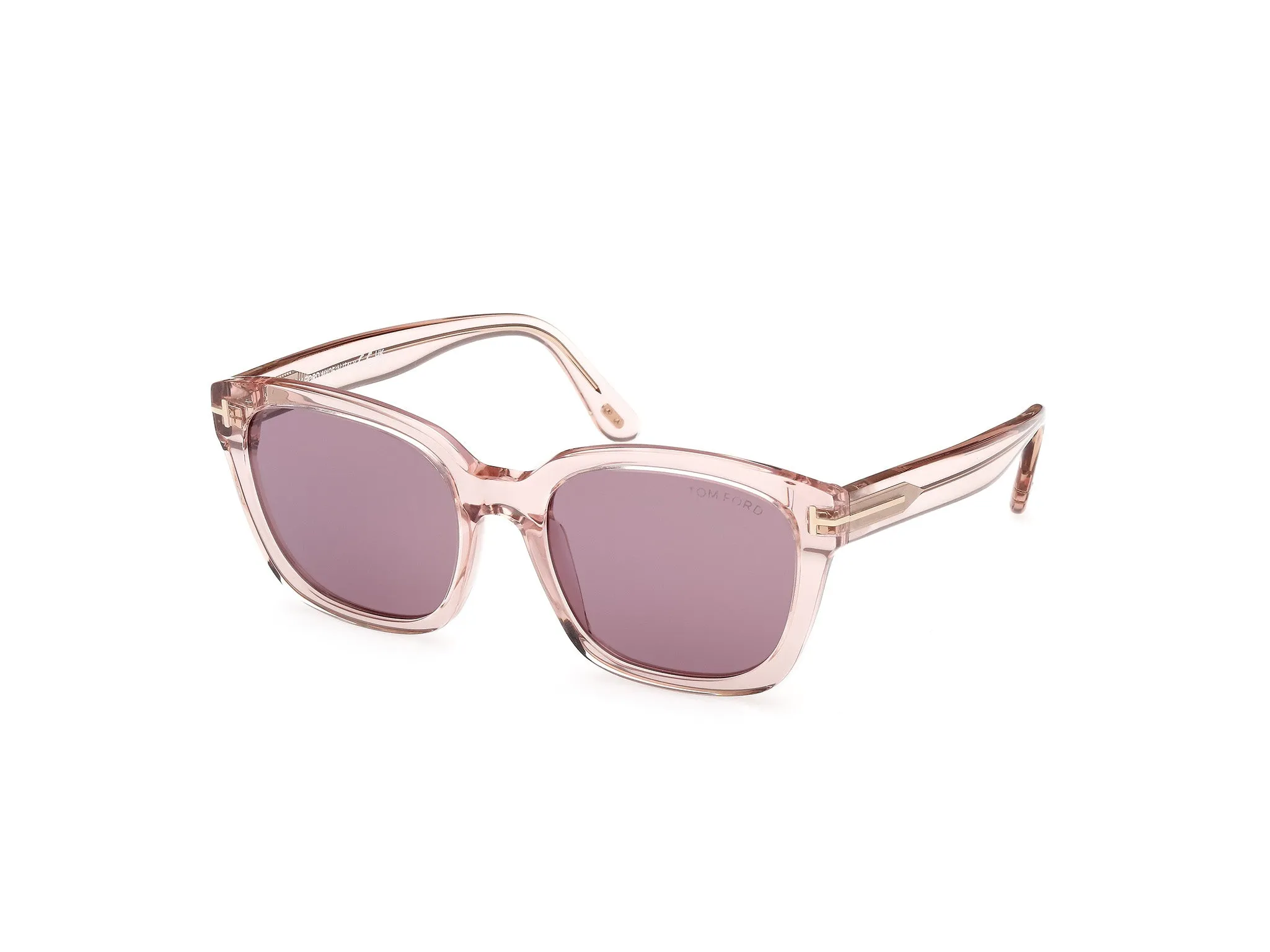 TOM FORD FT1216 HAYLAY 72Y Occhiali da sole Acetato Rosa Viola Squadrata Normale - immagine 1