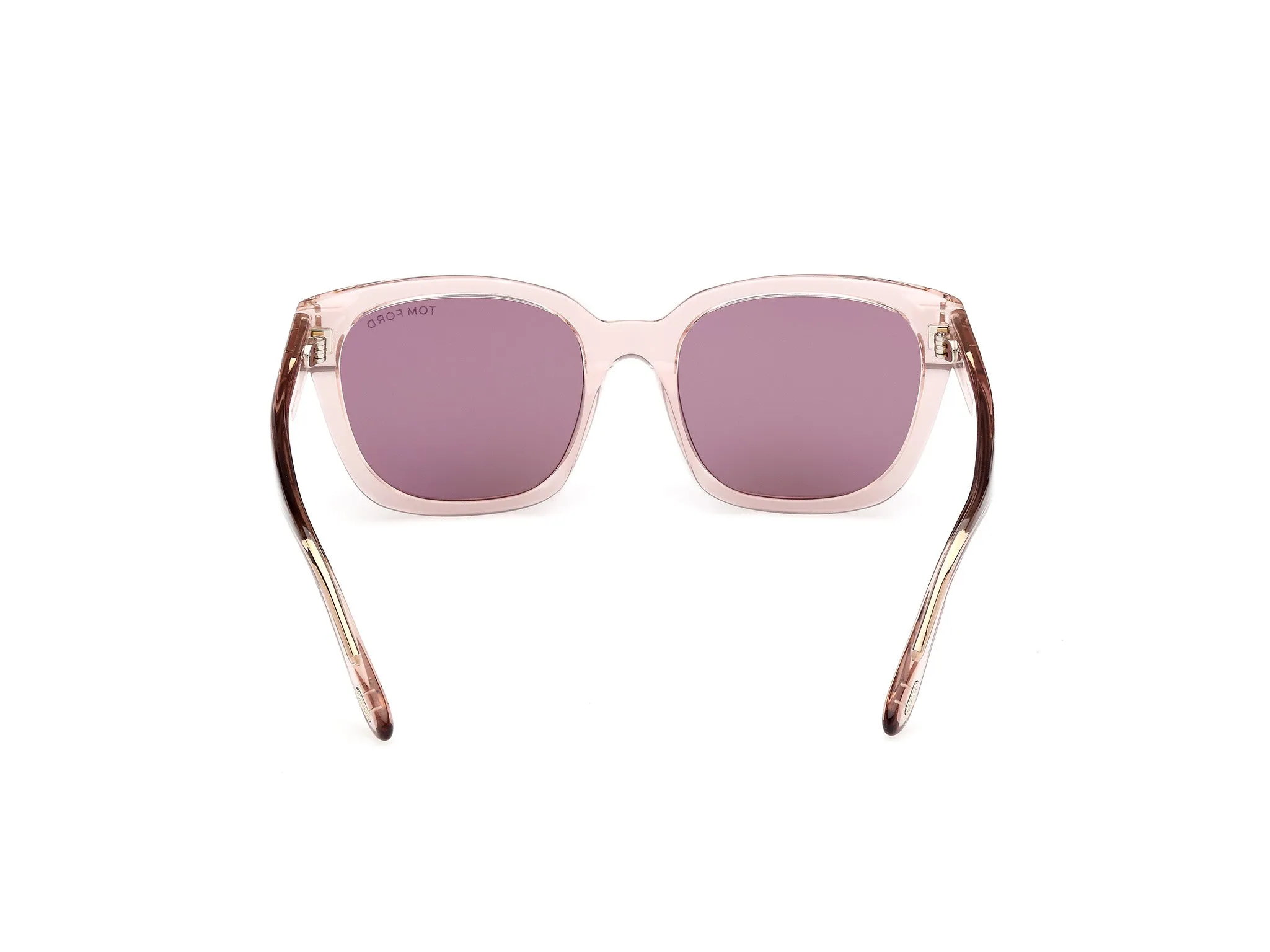 TOM FORD FT1216 HAYLAY 72Y Occhiali da sole Acetato Rosa Viola Squadrata Normale - immagine 4