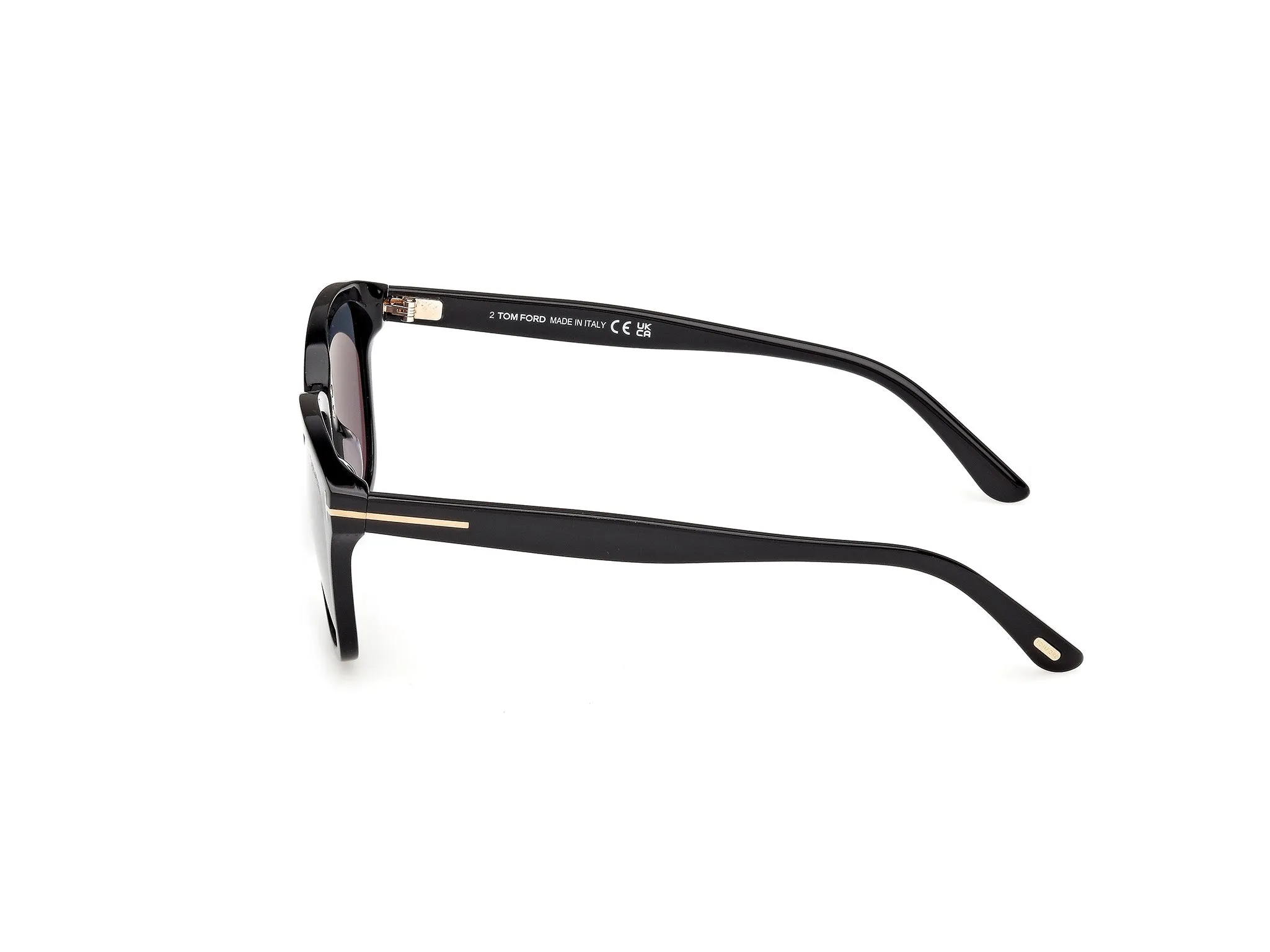 TOM FORD FT1213 GRAYDON 01D Occhiali da sole Acetato Nero Fumo Squadrata Polarizzata - immagine 3