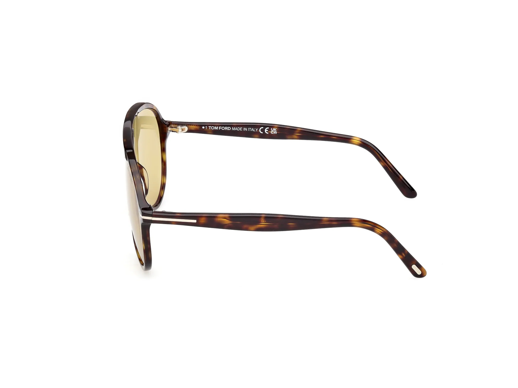 TOM FORD FT1211 VLADIMIR 52E Occhiali da sole Acetato Havana Giallo Pilot Fotocromatiche - immagine 3