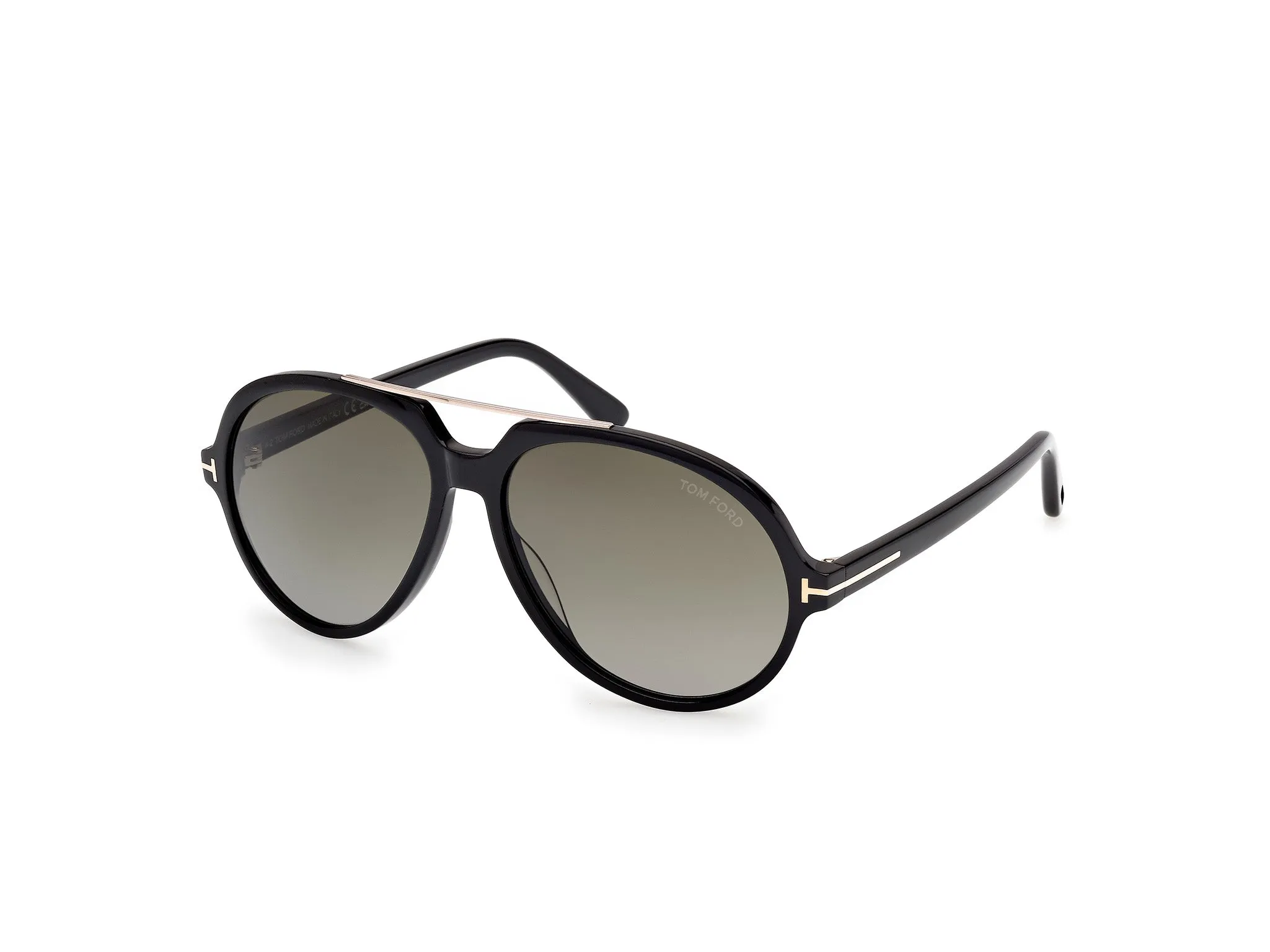 TOM FORD FT1210 AALTO 01B Occhiali da sole Acetato Nero Fumo Pilot Normale - immagine 1