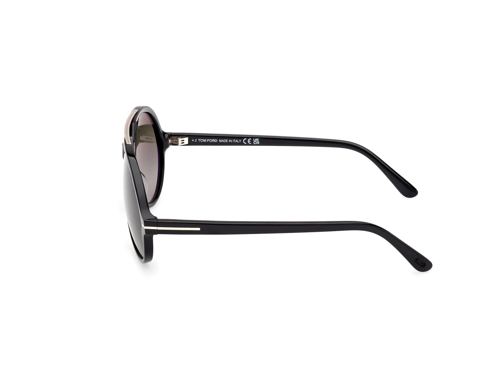 TOM FORD FT1210 AALTO 01B Occhiali da sole Acetato Nero Fumo Pilot Normale - immagine 3
