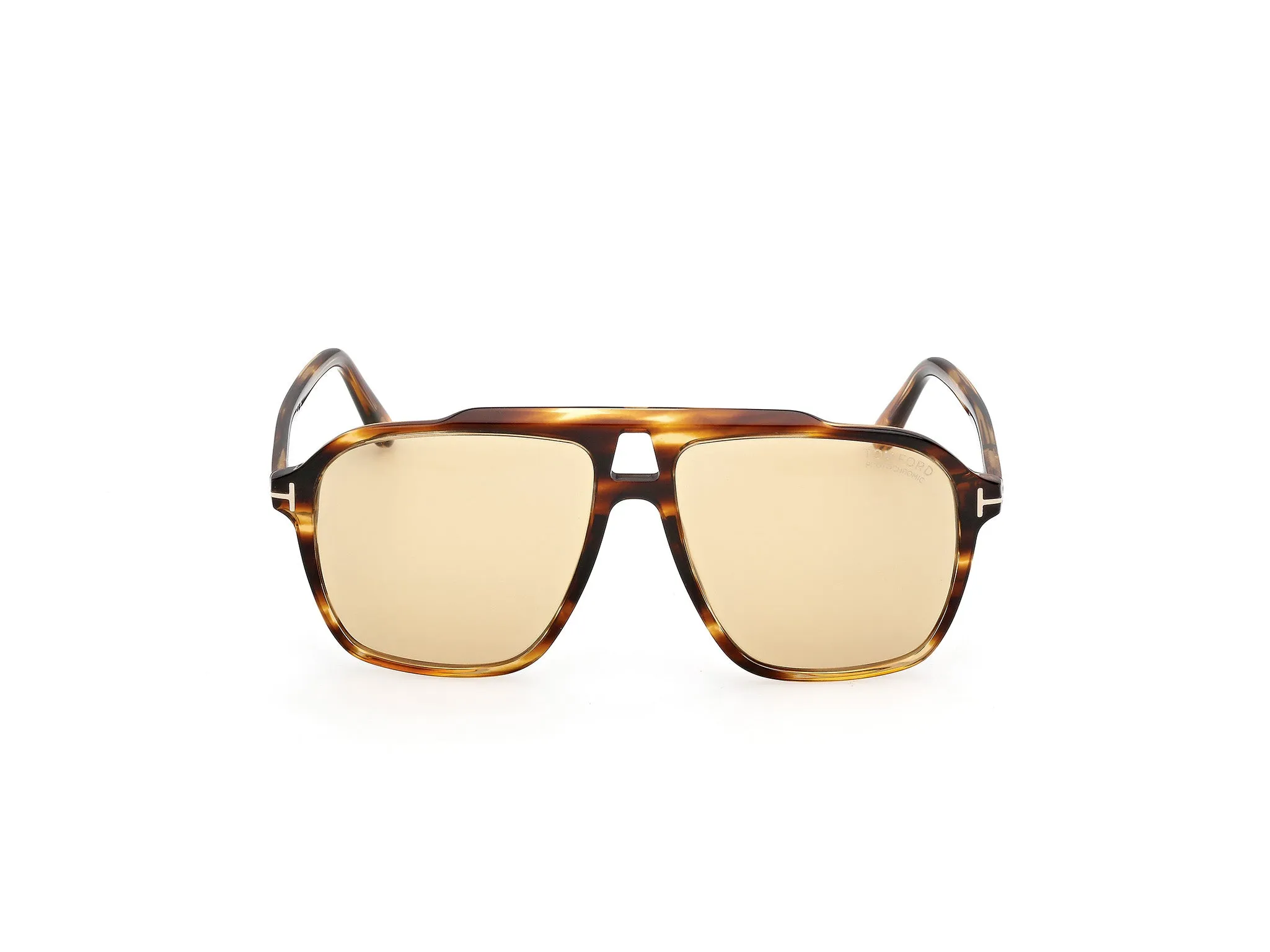 TOM FORD FT1209 AUTARI 56E Occhiali da sole Acetato Havana Giallo Squadrata Fotocromatiche - immagine 2