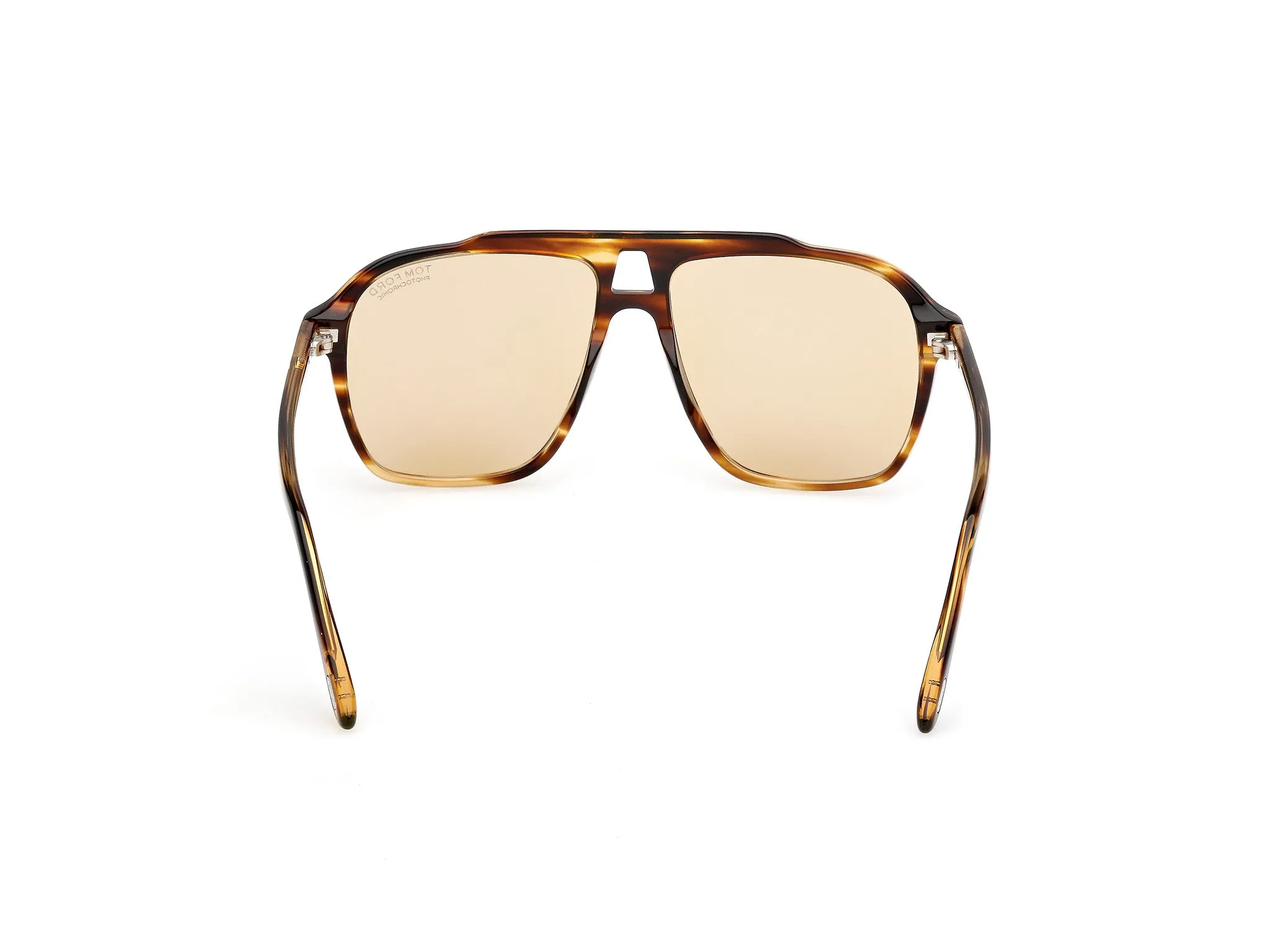 TOM FORD FT1209 AUTARI 56E Occhiali da sole Acetato Havana Giallo Squadrata Fotocromatiche - immagine 4