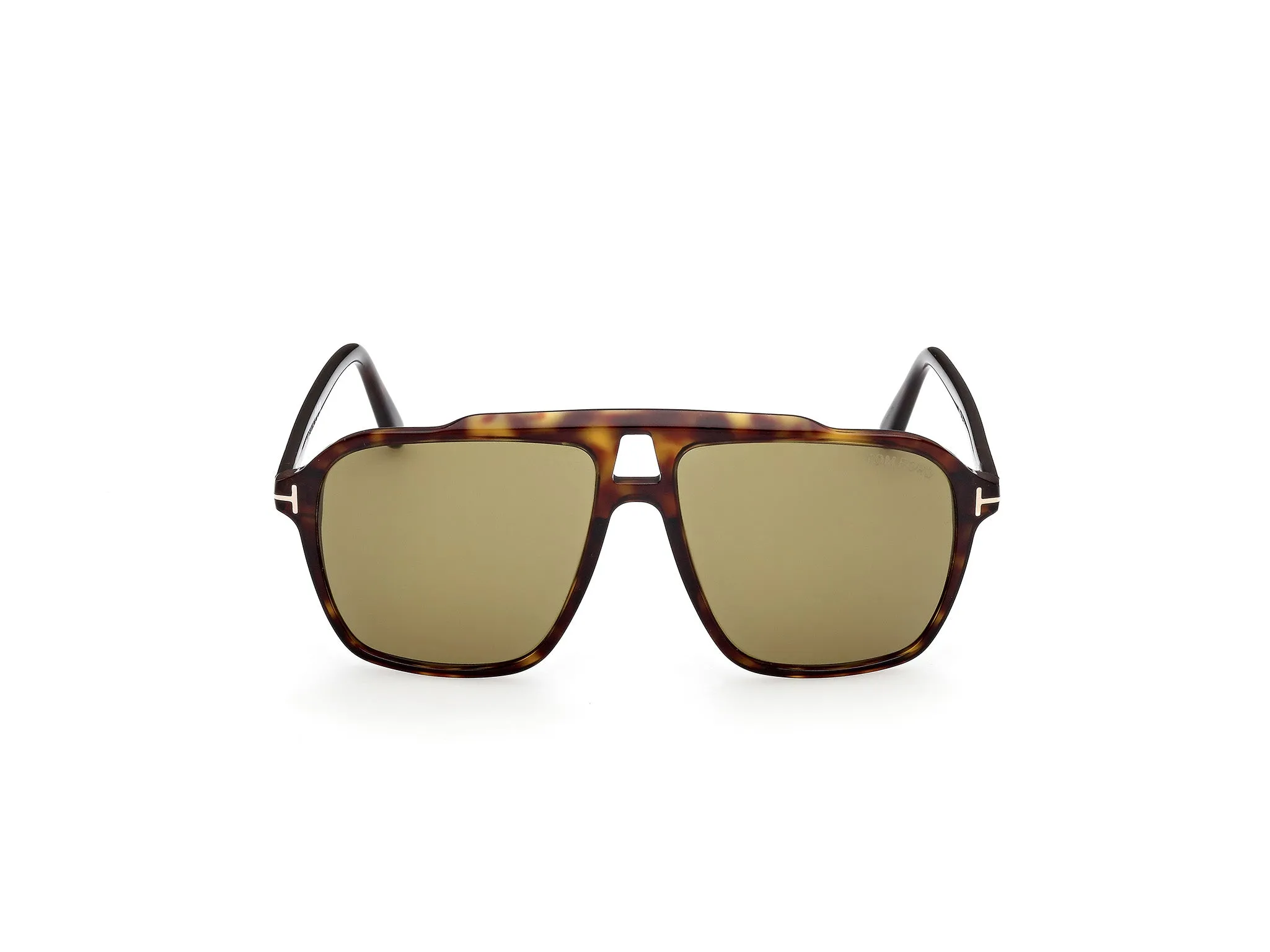 TOM FORD FT1209 AUTARI 52N Occhiali da sole Acetato Havana Verde Squadrata Normale - immagine 2