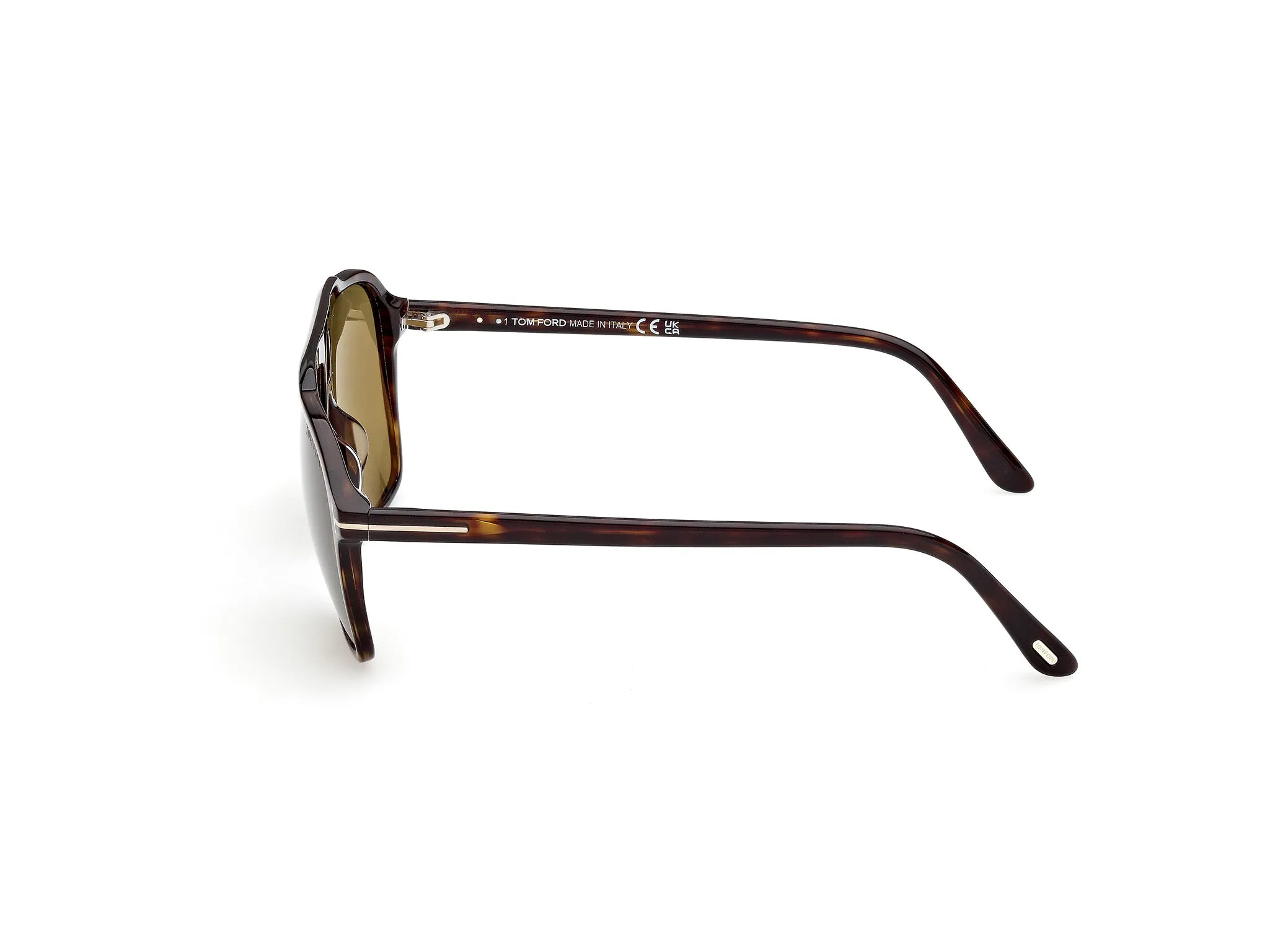 TOM FORD FT1209 AUTARI 52N Occhiali da sole Acetato Havana Verde Squadrata Normale - immagine 3