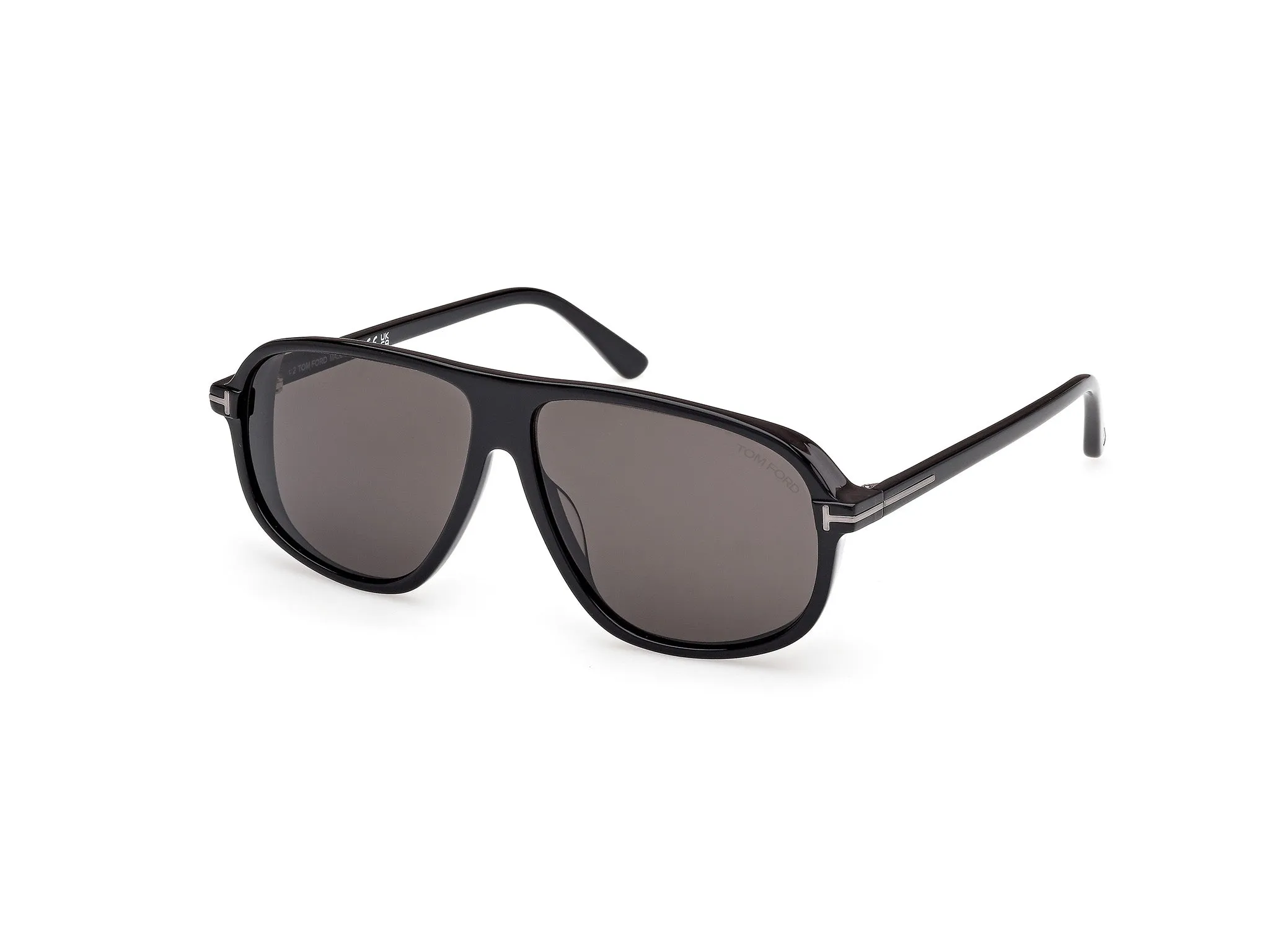 TOM FORD FT1208-N GUILLAUME 01A Occhiali da sole Acetato Nero Fumo Pilot Normale - immagine 1