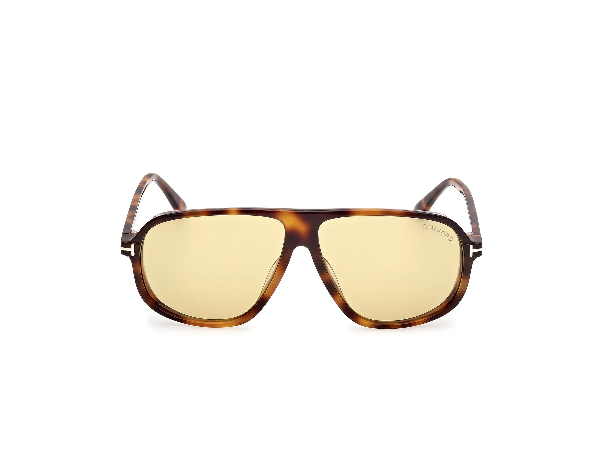 TOM FORD FT1208 GUILLAUME 53E Occhiali da sole Acetato Havana Giallo Pilot Normale - immagine 2