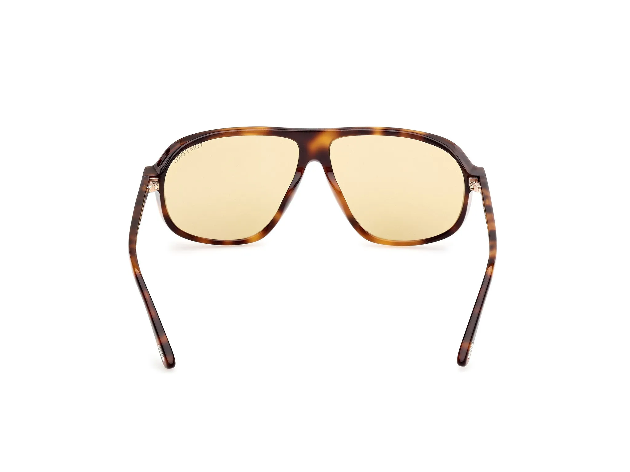 TOM FORD FT1208 GUILLAUME 53E Occhiali da sole Acetato Havana Giallo Pilot Normale - immagine 4
