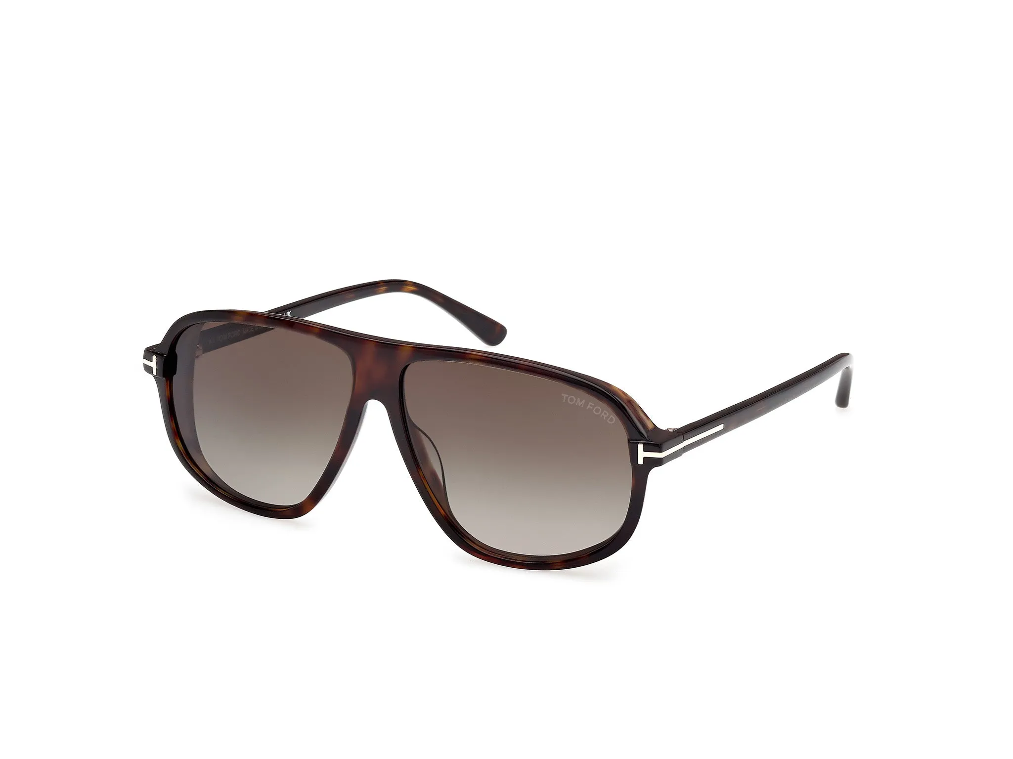 TOM FORD FT1208 GUILLAUME 52K Occhiali da sole Acetato Havana Trasparente Pilot Normale Sfumato - immagine 1