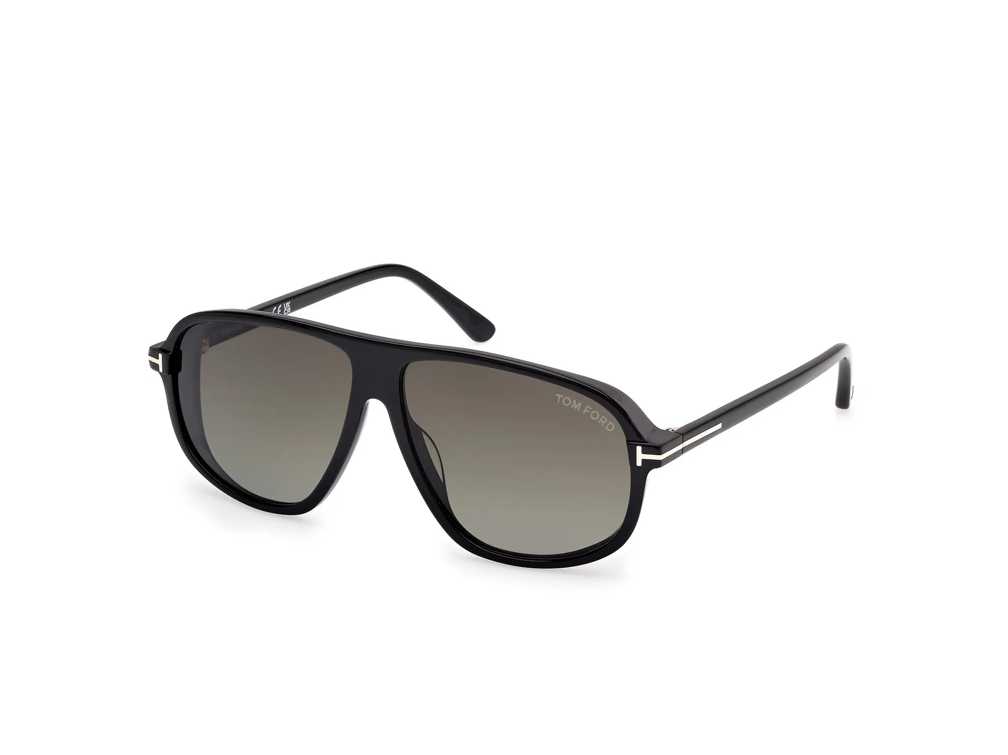 TOM FORD FT1208 GUILLAUME 01B Occhiali da sole Acetato Nero Fumo Pilot Normale - immagine 1