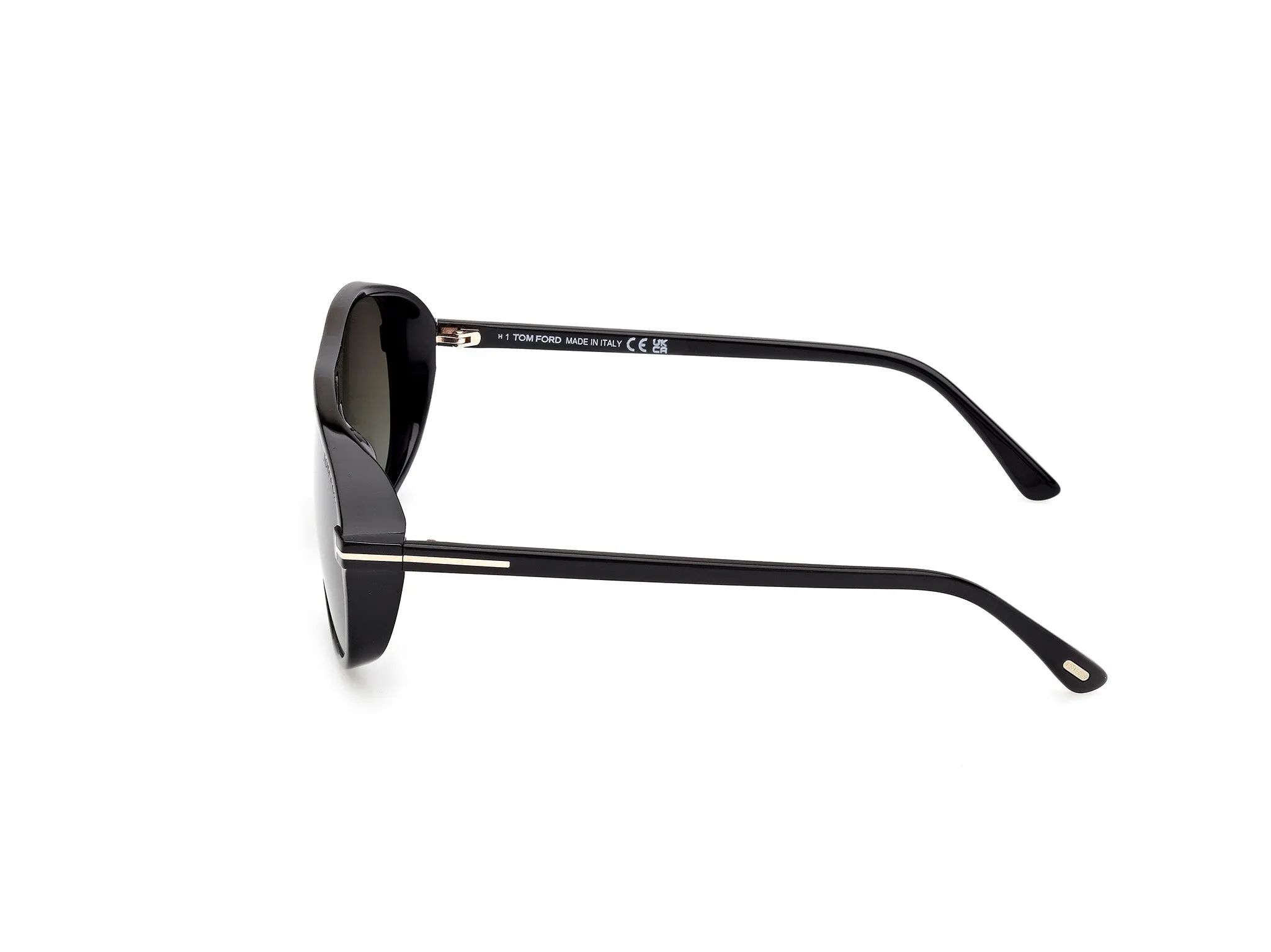 TOM FORD FT1208 GUILLAUME 01B Occhiali da sole Acetato Nero Fumo Pilot Normale - immagine 3