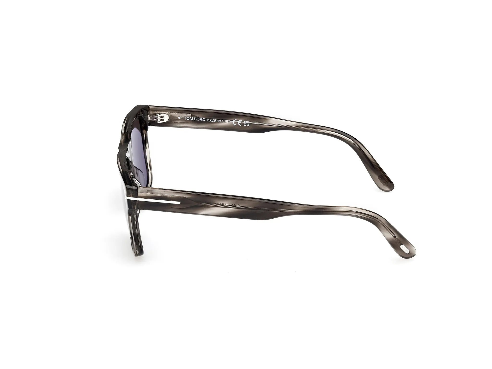 TOM FORD FT1205 CALDER 56A Occhiali da sole Acetato Havana Fumo Squadrata Normale - immagine 3