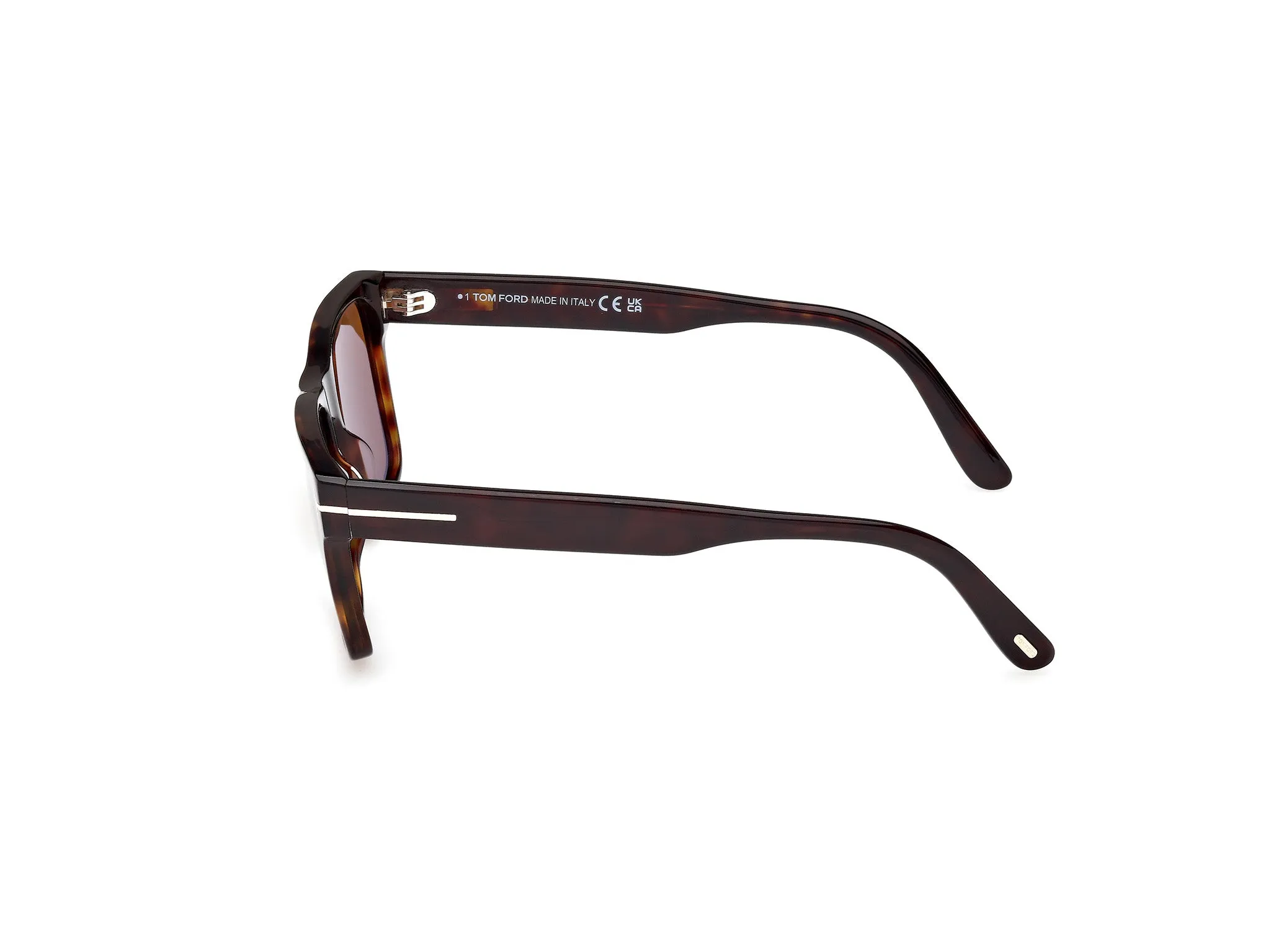 TOM FORD FT1205 CALDER 52E Occhiali da sole Acetato Havana Marrone Squadrata Normale - immagine 3