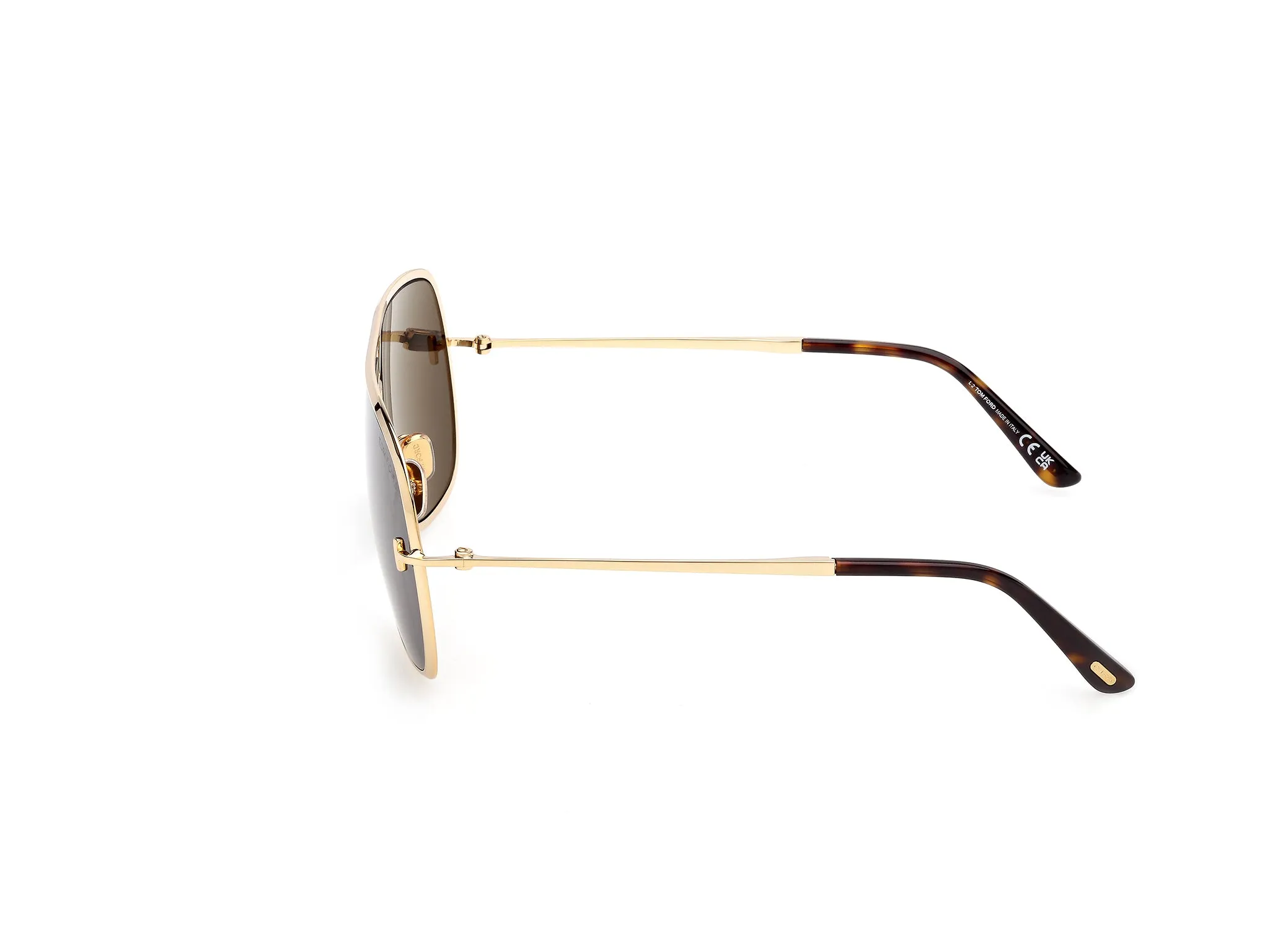 TOM FORD FT1204 STAVROS 30N Occhiali da sole Metallo Oro Verde Squadrata Normale - immagine 3