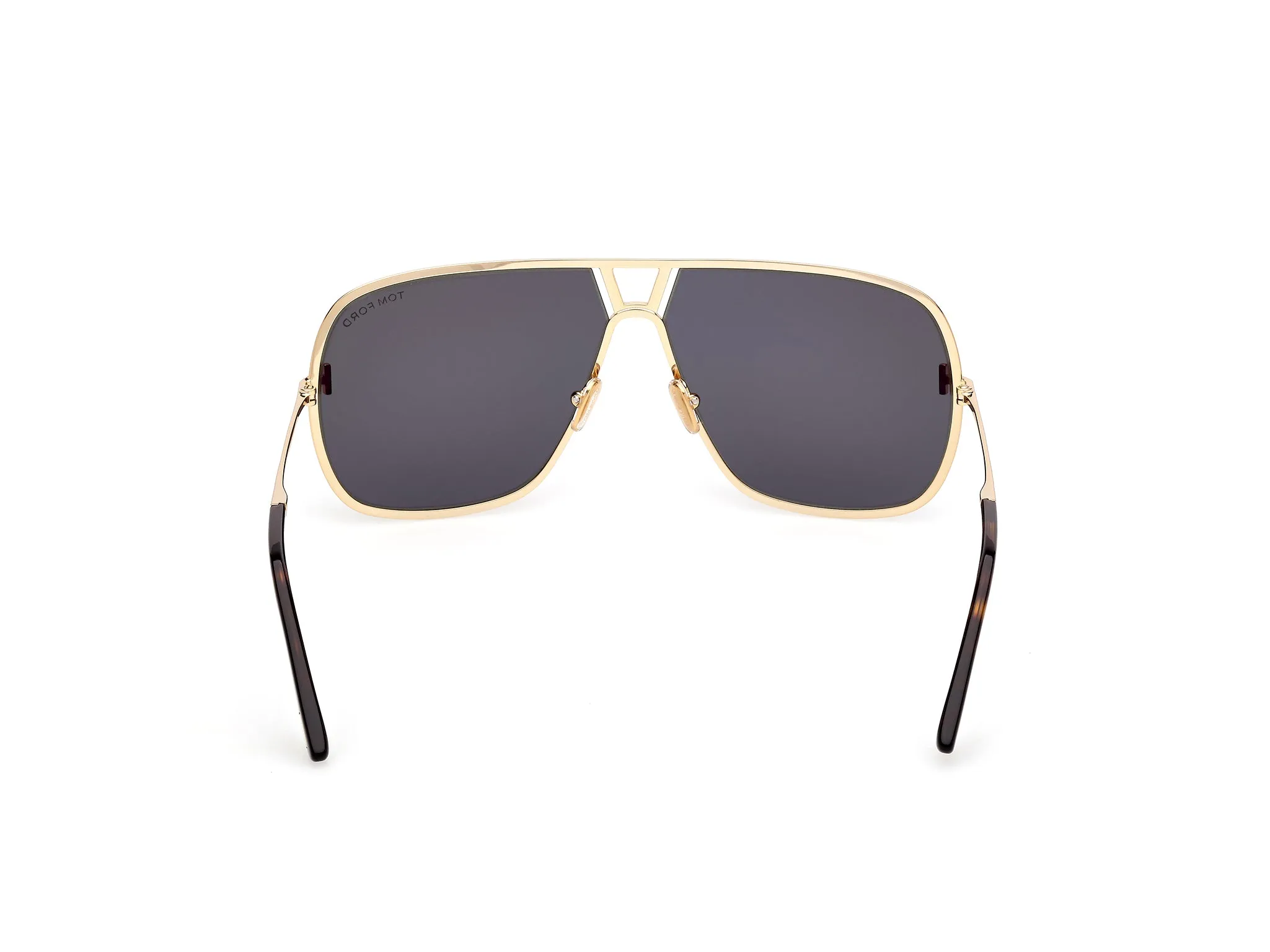 TOM FORD FT1204 STAVROS 30N Occhiali da sole Metallo Oro Verde Squadrata Normale - immagine 4
