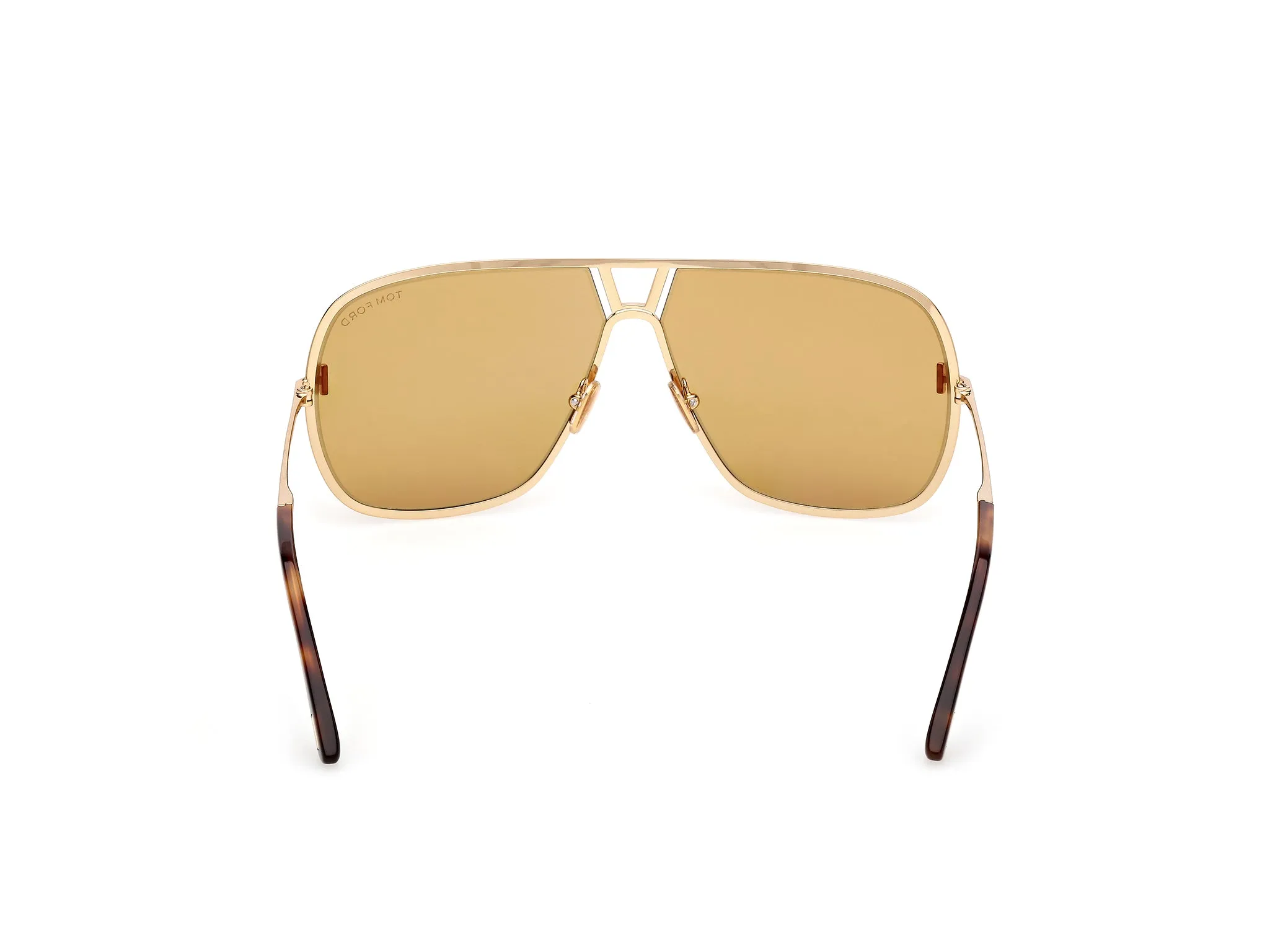 TOM FORD FT1204 STAVROS 30E Occhiali da sole Metallo Oro Marrone Squadrata Normale - immagine 4