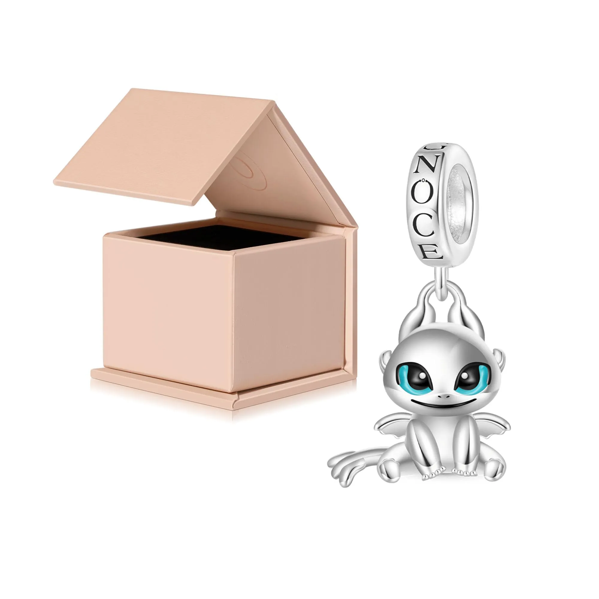 GNOCE Come Addestrare il Tuo Drago Pendant Charm Sdentato & Light Fury Dragon 925 Sterling Silver Gioiello per Bracciale/Collana - Regalo Per Le Donne Moglie - immagine 1