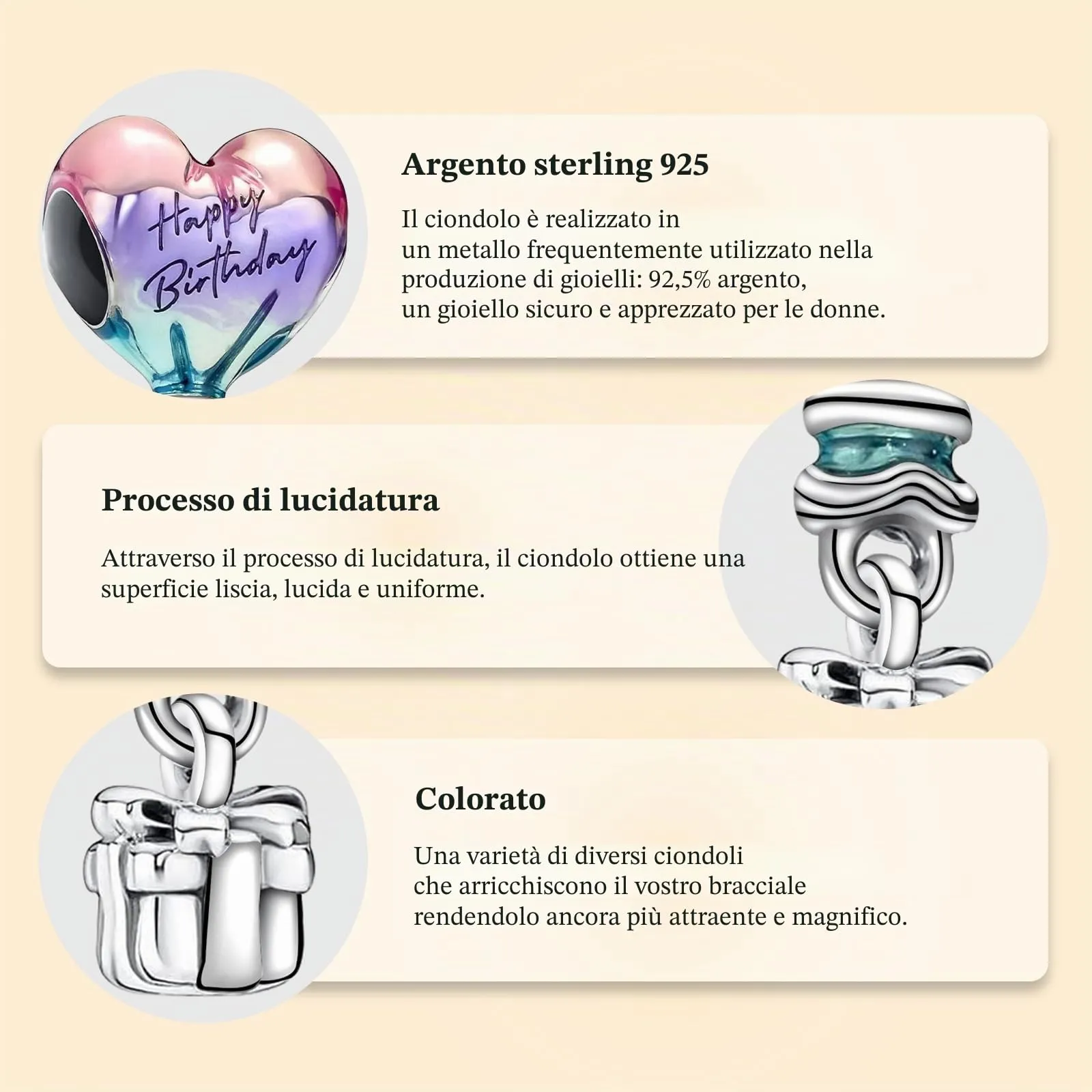 J.Fée Charms per Bracciali Ciondoli per Collane in 925 Argento - immagine 6