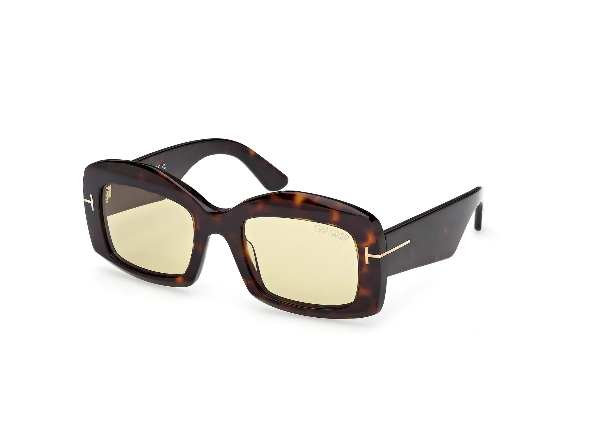 TOM FORD FT1218 VENETIA 52E Occhiali da sole Acetato Havana Marrone Squadrata Fotocromatiche - immagine 1
