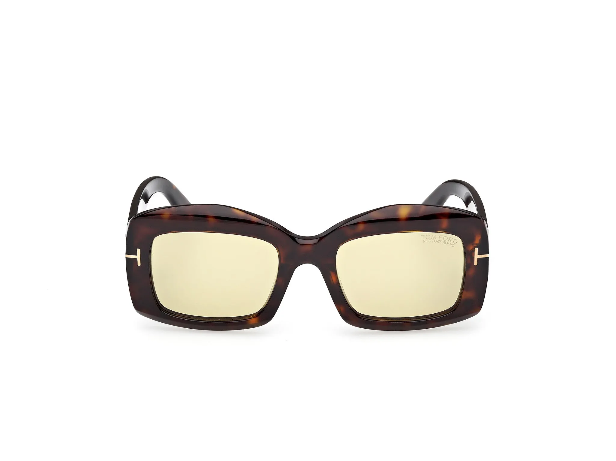 TOM FORD FT1218 VENETIA 52E Occhiali da sole Acetato Havana Marrone Squadrata Fotocromatiche - immagine 2