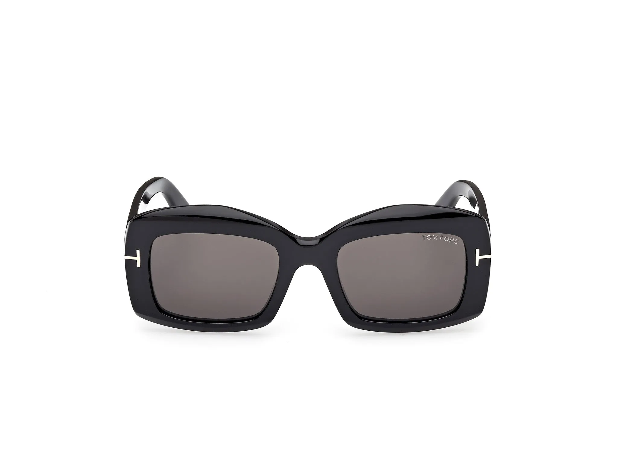 TOM FORD FT1218 VENETIA 01A Occhiali da sole Acetato Nero Fumo Squadrata Normale - immagine 2