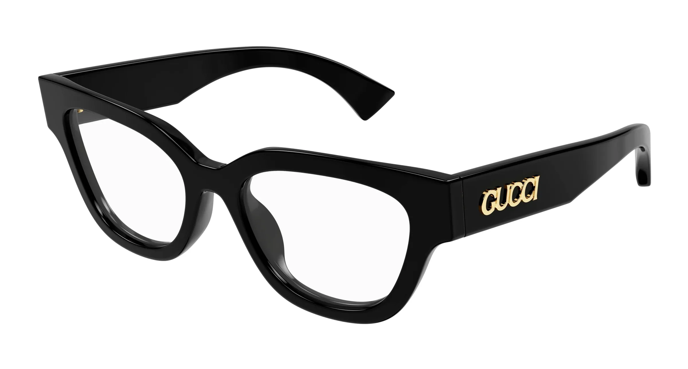Gucci GG1837O 001 Montature da vista Acetato Nero Trasparente Farfalla - immagine 1