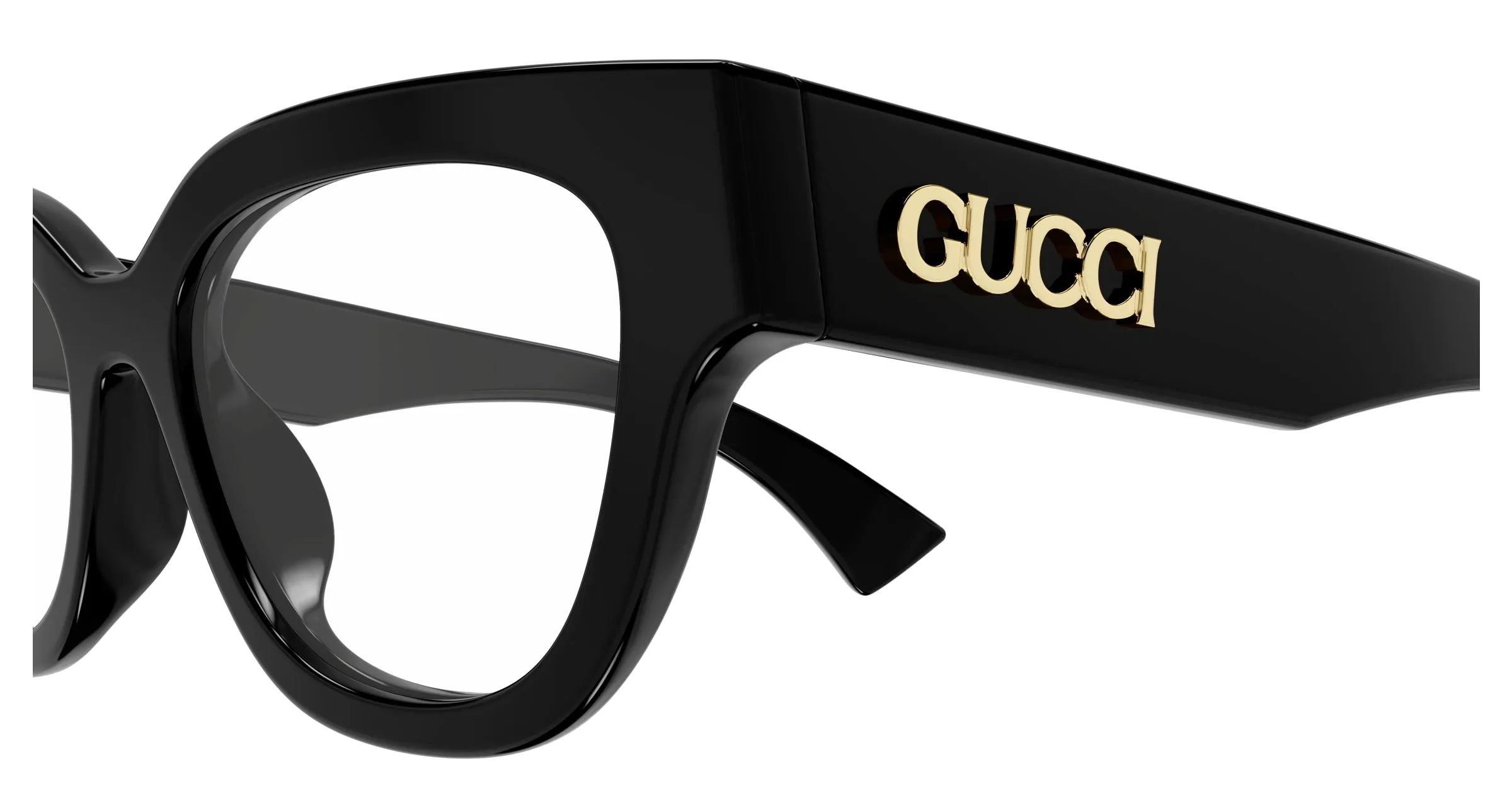 Gucci GG1837O 001 Montature da vista Acetato Nero Trasparente Farfalla - immagine 3