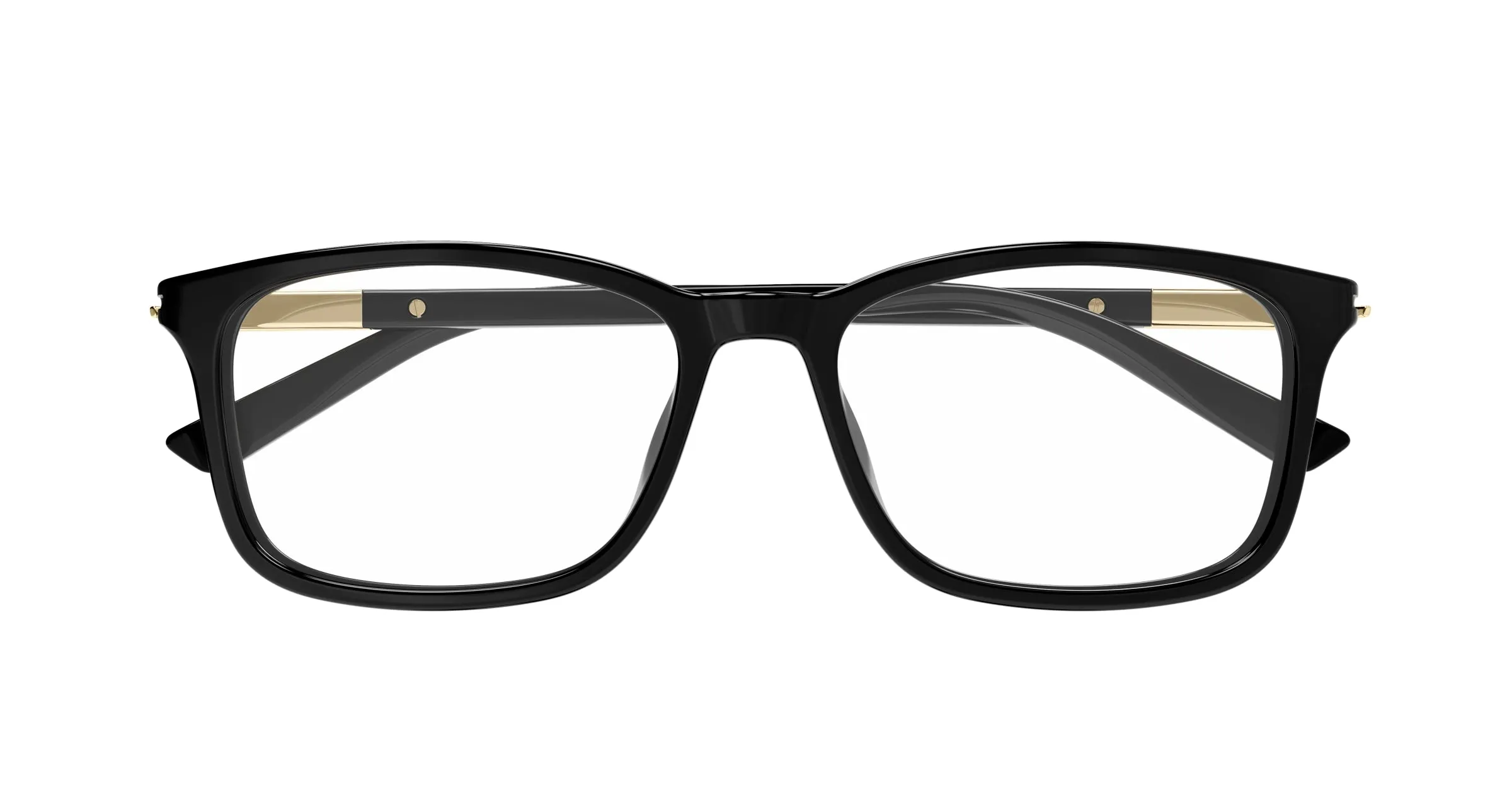 Gucci GG1900OA 001 Montature da vista Acetato Nero Trasparente Squadrata - immagine 2