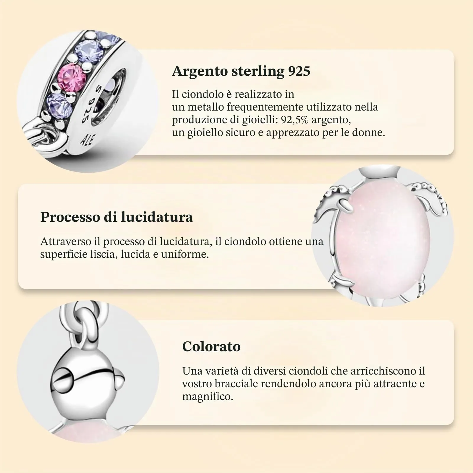 J.Fée Charms per Bracciali Ciondoli per Collane in 925 Argento - immagine 6