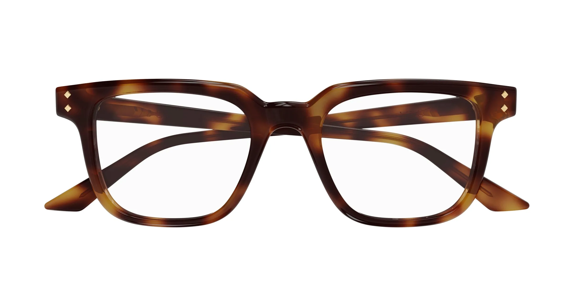 Gucci GG1895O 002 Montature da vista Acetato Havana Trasparente Squadrata - immagine 2