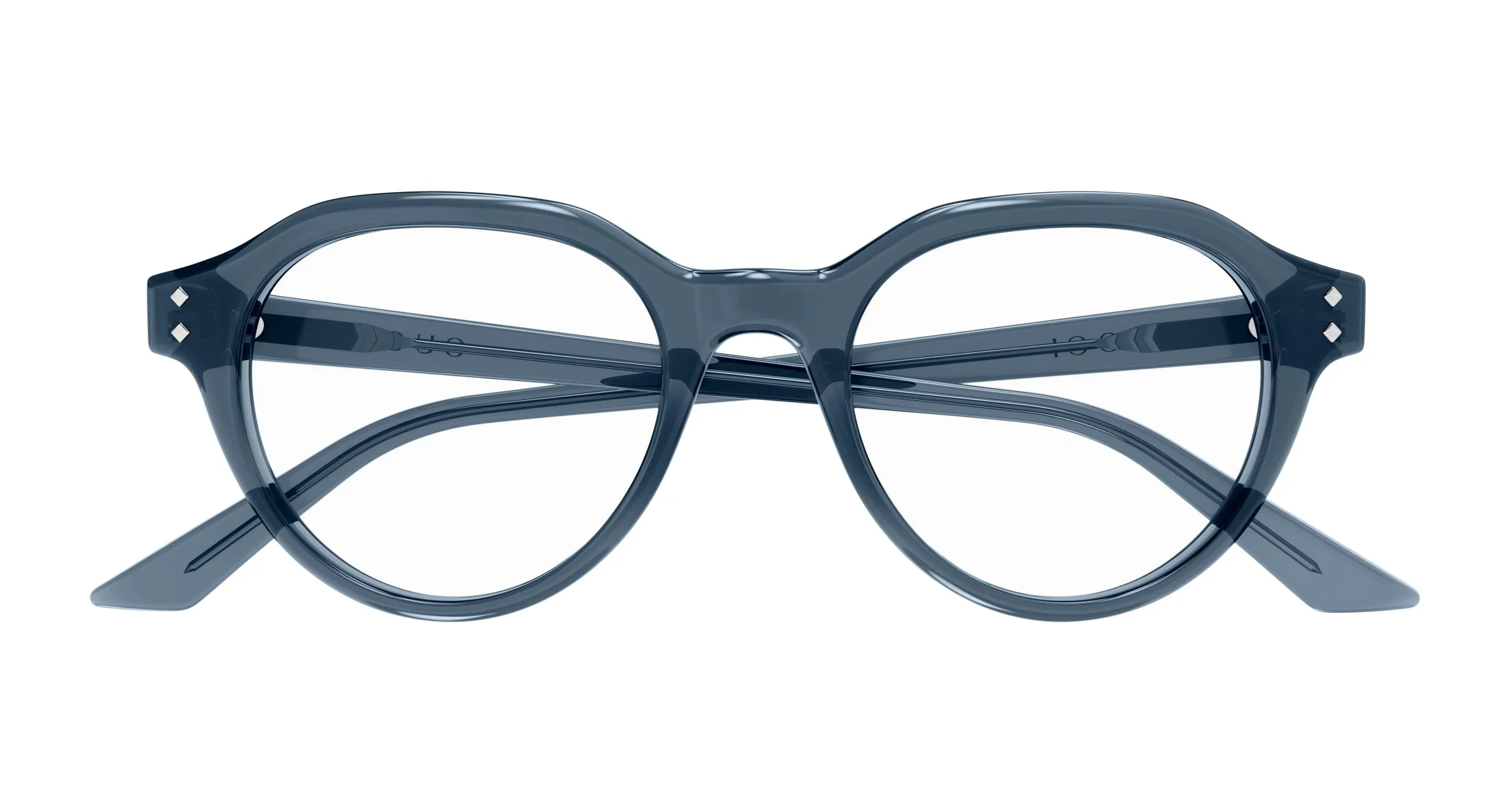 Gucci GG1894O 003 Montature da vista Acetato Blu Trasparente Rotonda - immagine 2