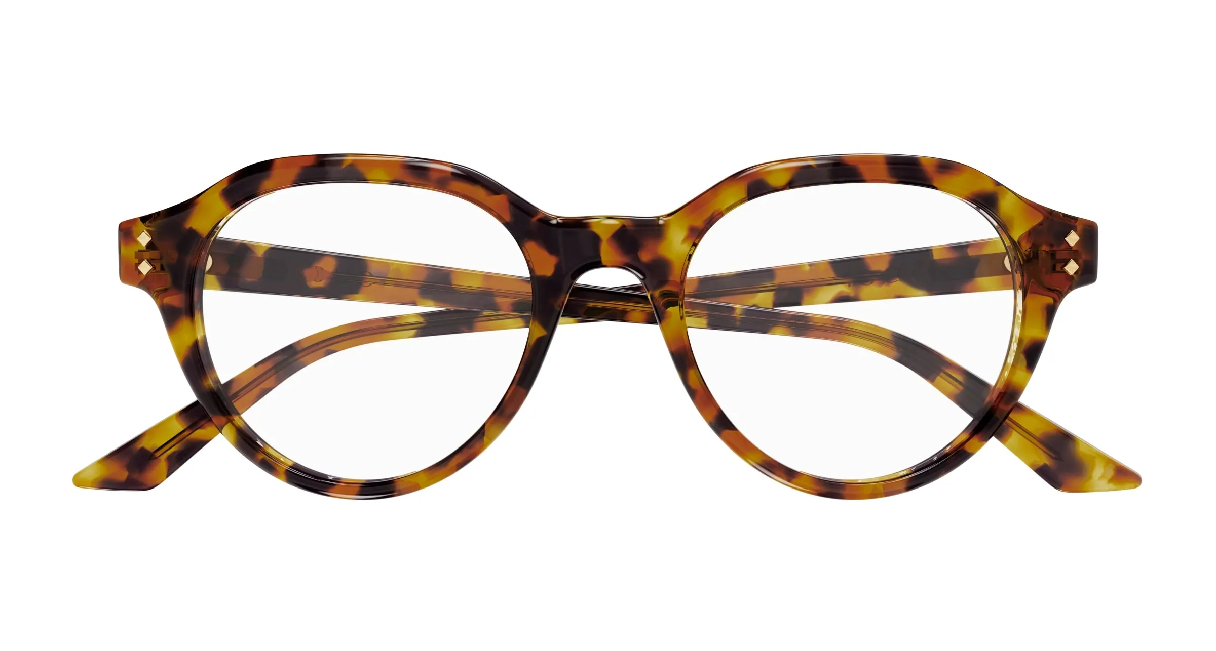 Gucci GG1894O 002 Montature da vista Acetato Havana Trasparente Rotonda - immagine 2