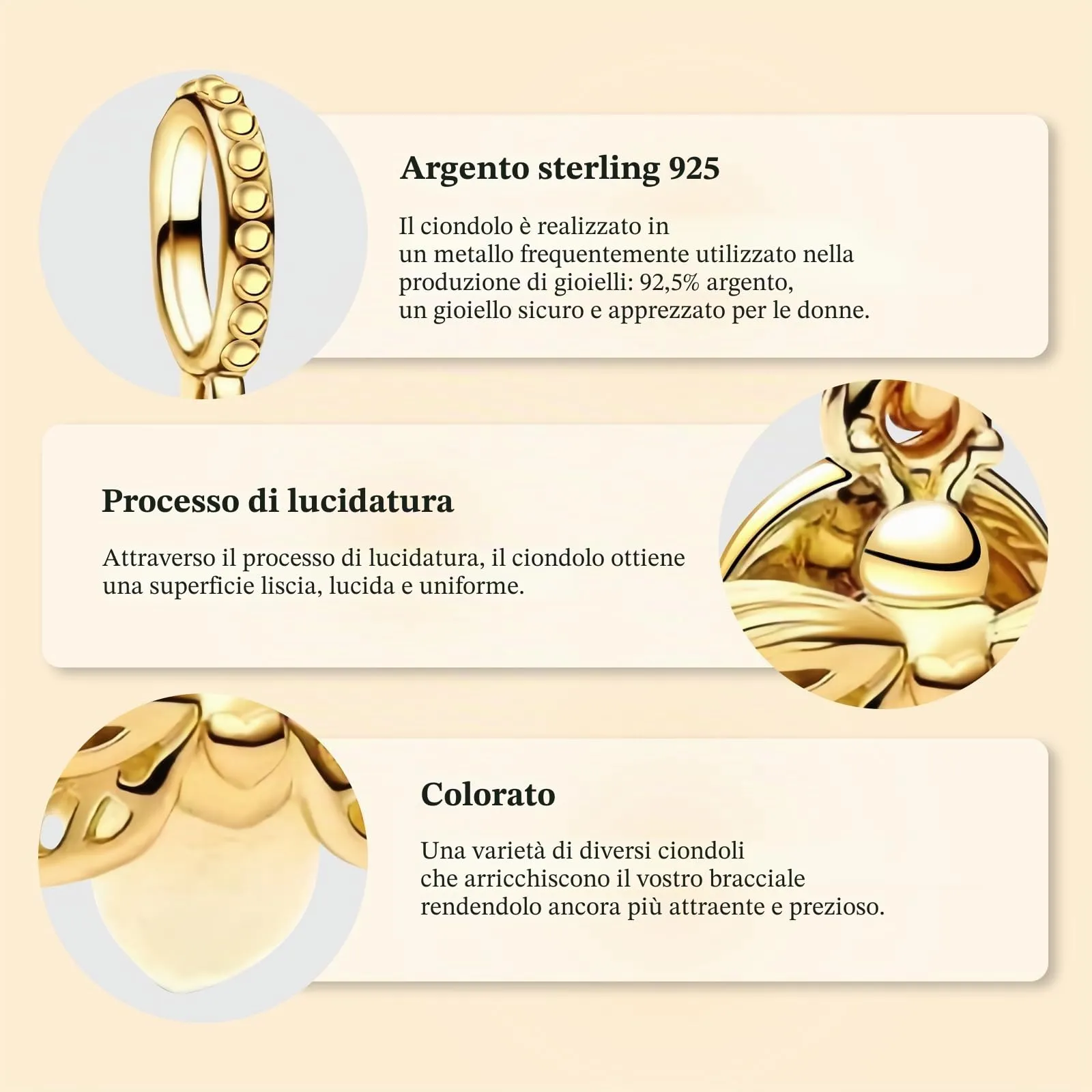 J.Fée Charms per Bracciali Ciondoli per Collane in 925 Argento - immagine 6