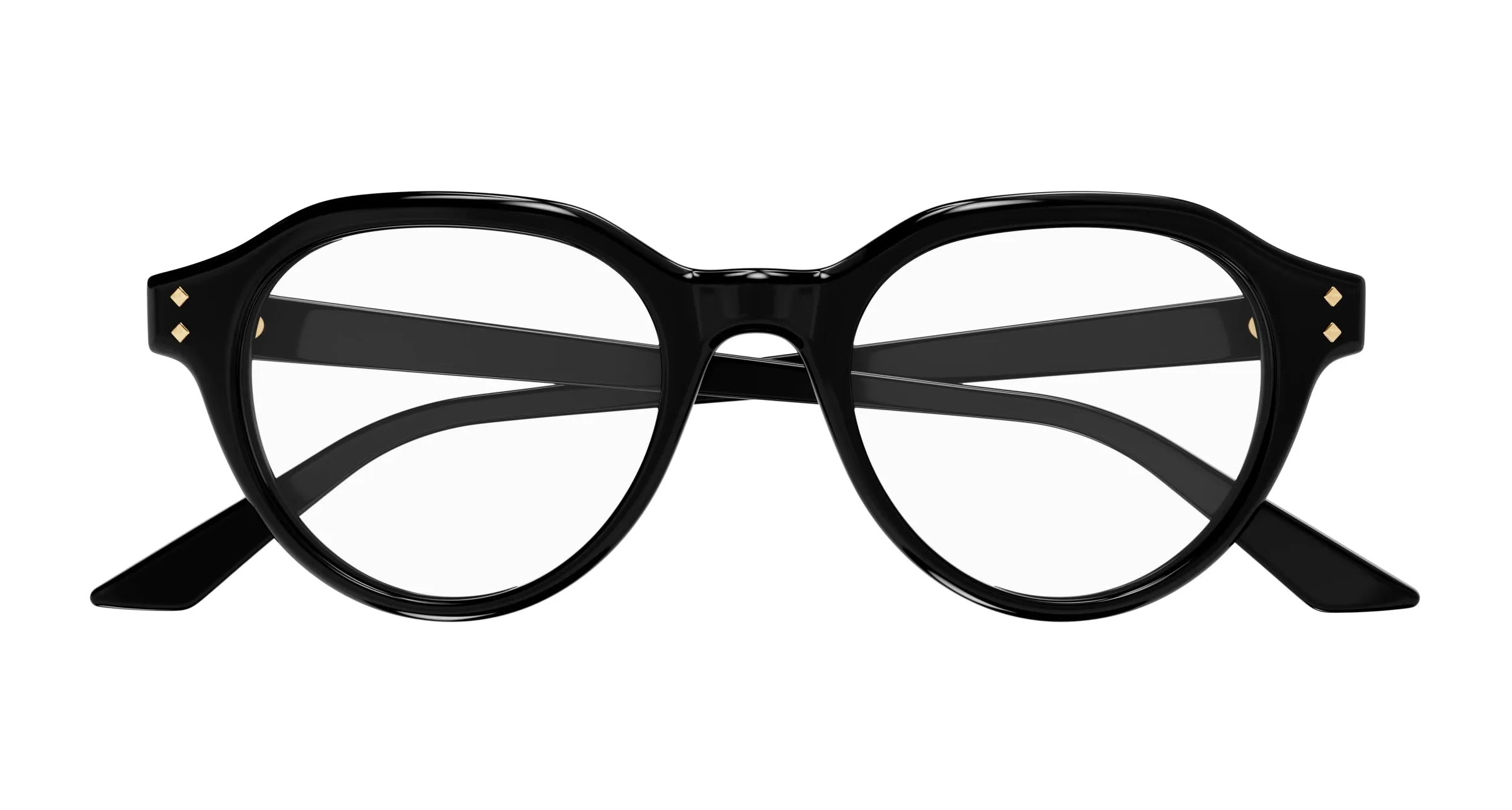 Gucci GG1894O 001 Montature da vista Acetato Nero Trasparente Rotonda - immagine 2