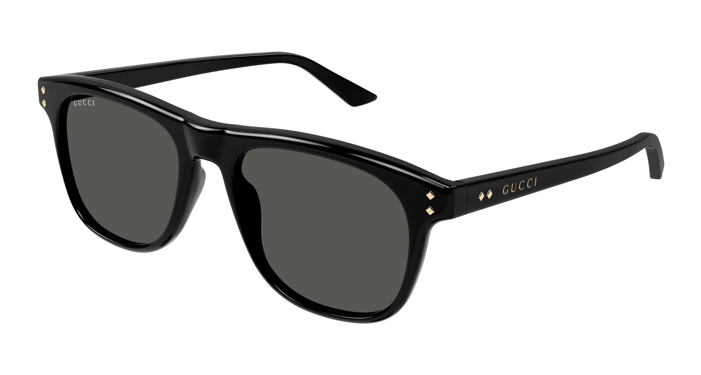 Gucci GG1893S 001 Occhiali da sole Acetato Nero Grigio Squadrata - immagine 1