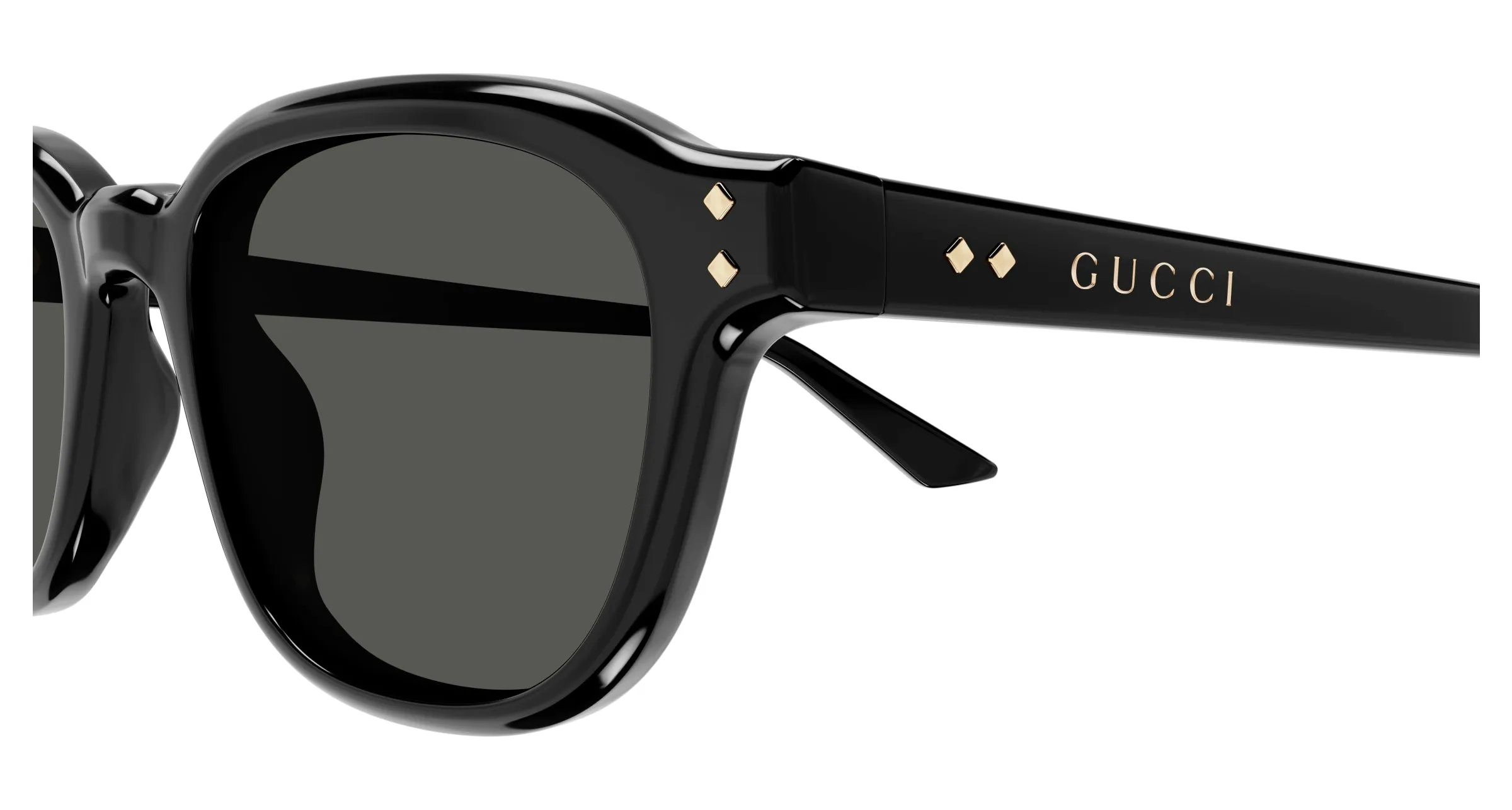 Gucci GG1892S 001 Occhiali da sole Acetato Nero Grigio Rotonda - immagine 3