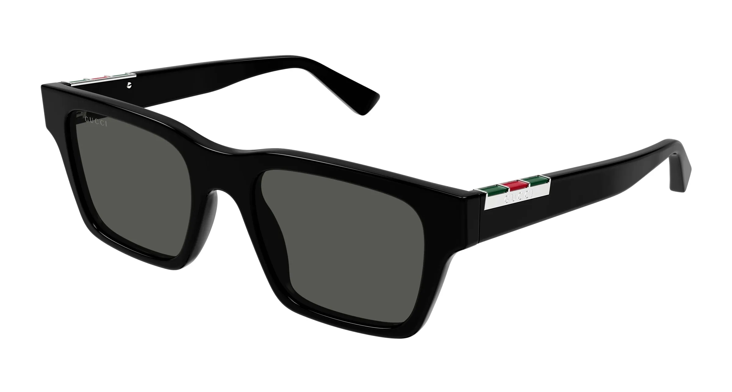 Gucci GG1889S 001 Occhiali da sole Acetato Nero Grigio Squadrata - immagine 1