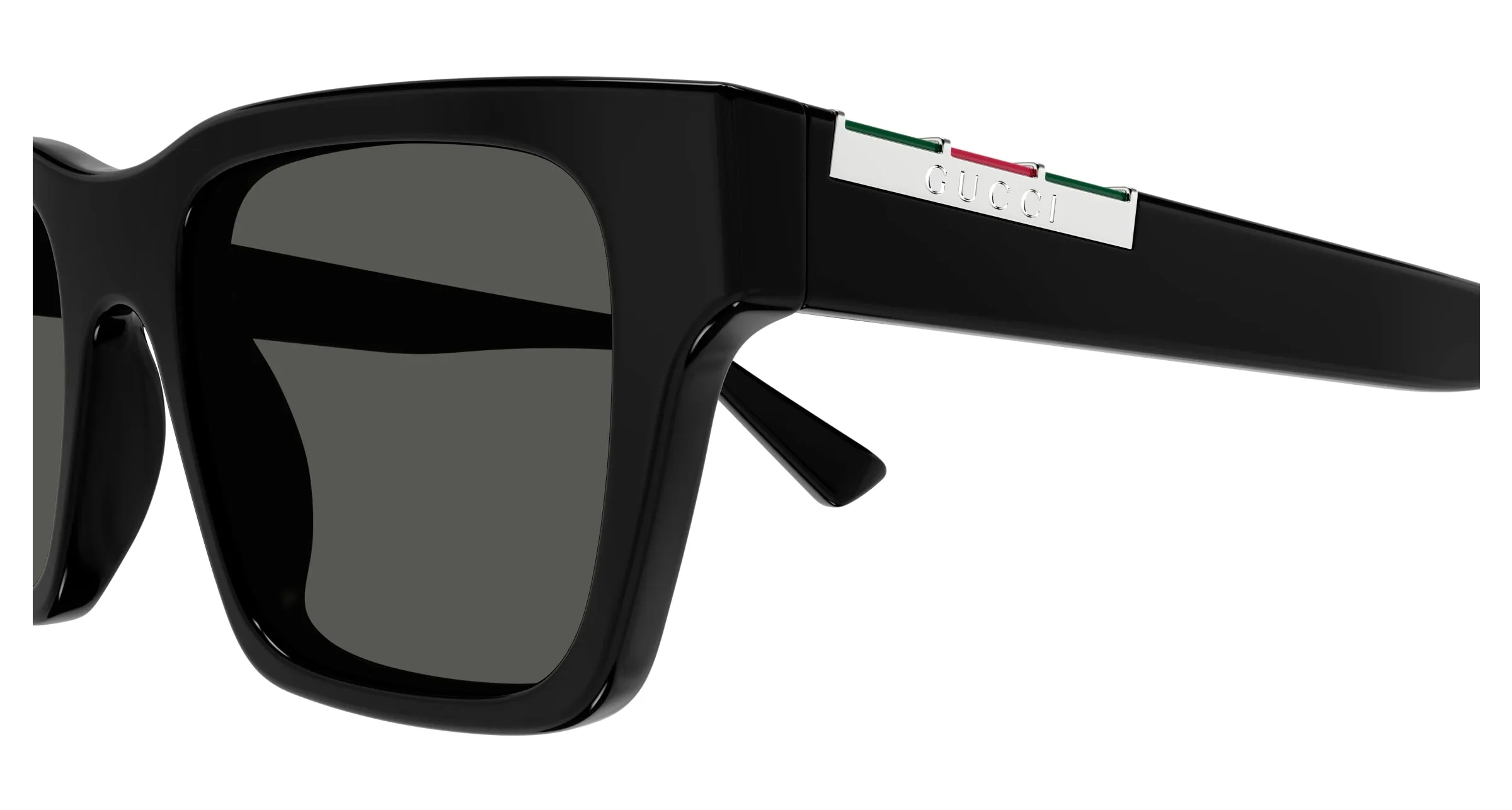 Gucci GG1889S 001 Occhiali da sole Acetato Nero Grigio Squadrata - immagine 3