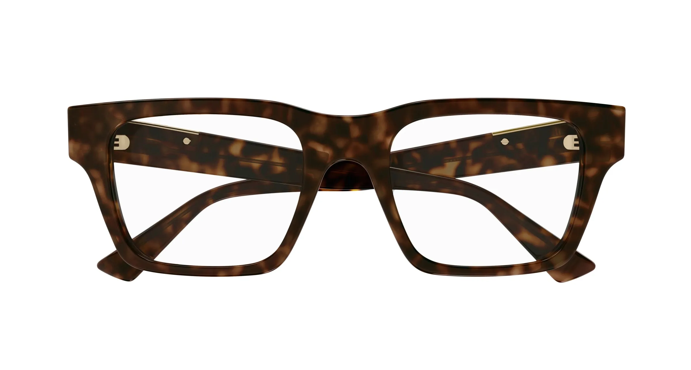 Gucci GG1889O 002 Montature da vista Acetato Havana Trasparente Squadrata - immagine 2