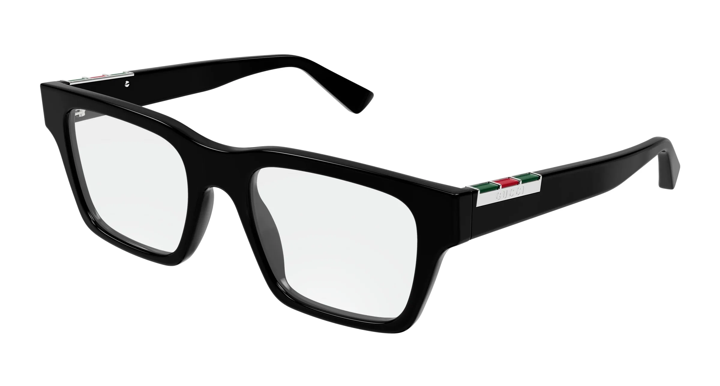 Gucci GG1889O 001 Montature da vista Acetato Nero Trasparente Squadrata - immagine 1